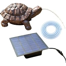 Pound Spitter, Solar Water Aerator, Resin Turtle Pond Spitter, Solar-Powered Fountain for Small Ponds & Outdoor Gardens