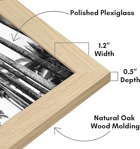 Vista 655 de Americanflat - Marco para póster de 71 x 74 cm con plexiglás pulido, portarretratos negro de madera industrializada, Epic Collection, marco ancho