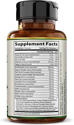 Miniatura 8 de Suplementos para la salud de la próstata para hombres  Saw Palmetto para hombres con zinc, pigeo y semillas de calabaza  Suplementos de próstata