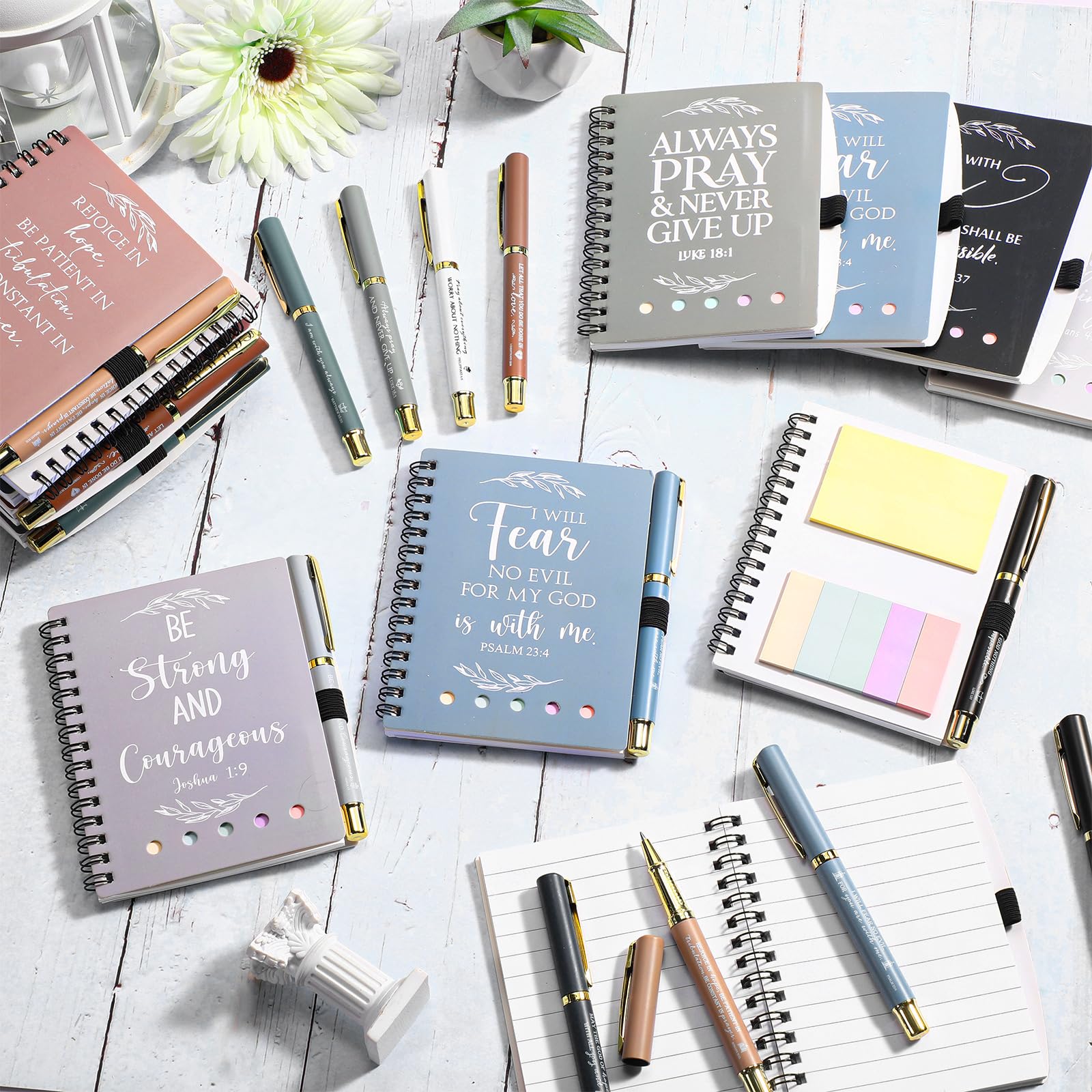 Fulmoon Los Regalos Cristianos Incluyen Cuaderno En Espiral, Bolígrafo