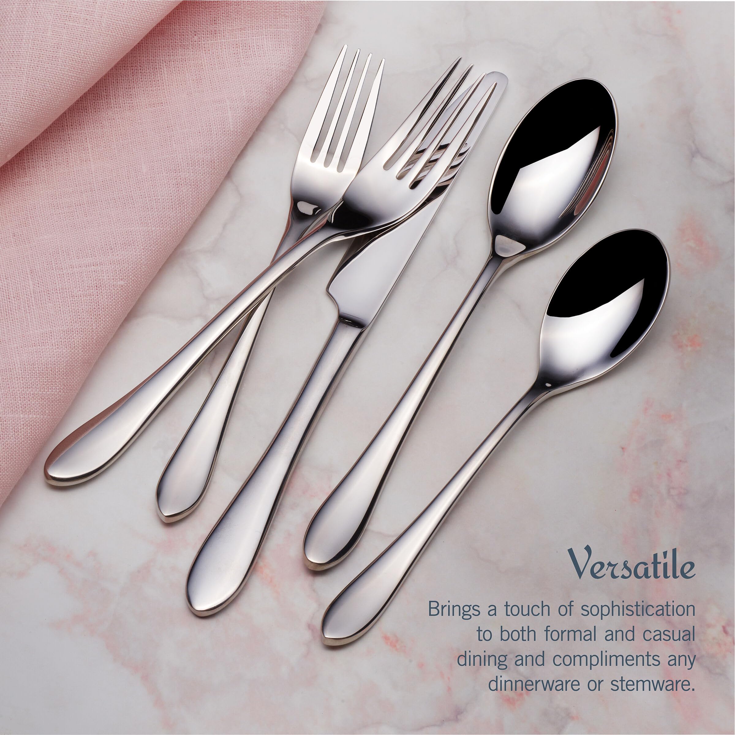 Amazon.com: Mikasa Ramsey 18.0 20 Piece Stainless Steel Flatware