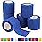 2 Self Adhesive Bandage Wraps, 6pcs Vet Wraps, Blue, 5 Yard Self Adherent Wraps for Sports, Wrist, Ankle and Swelling