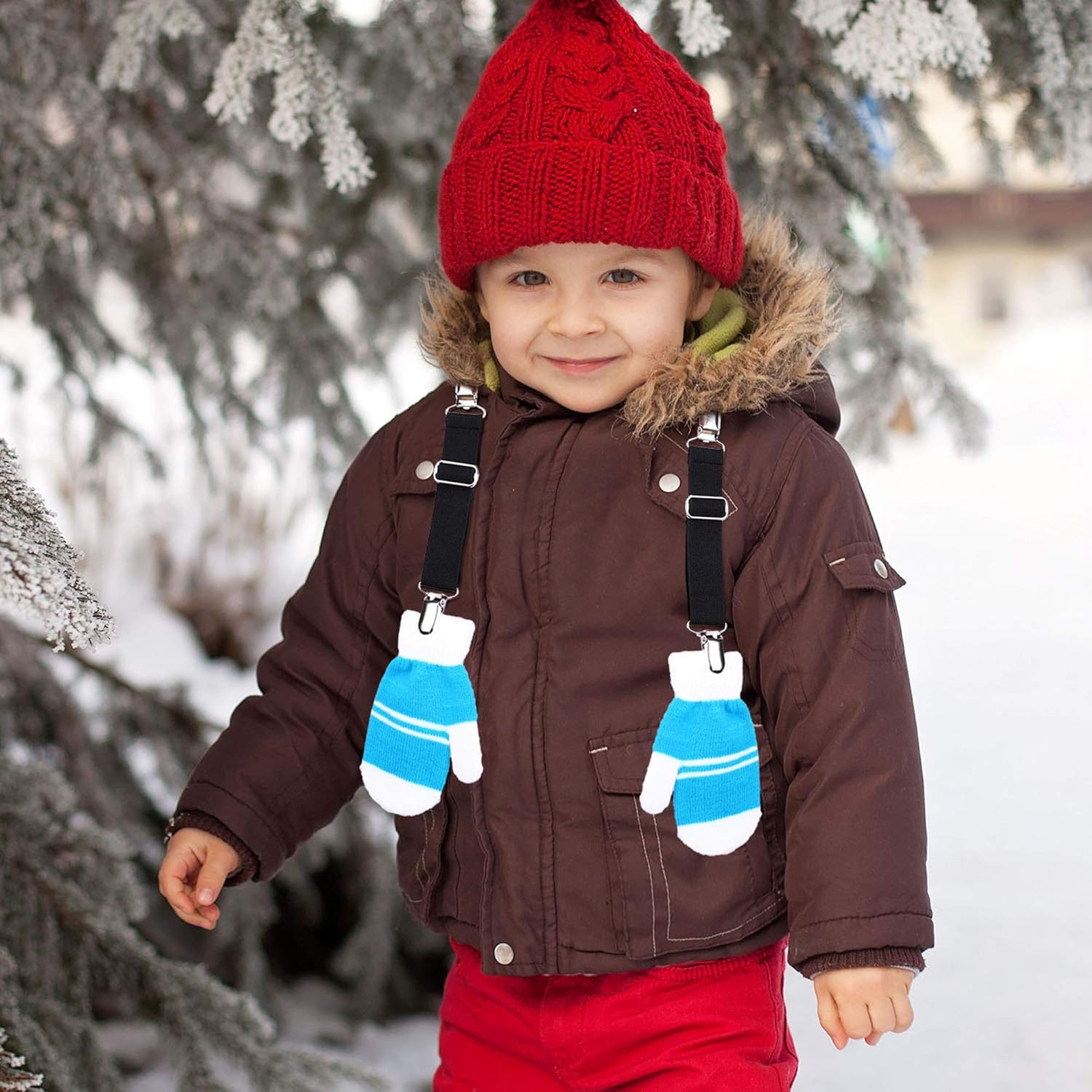 SATINIOR 3 Pairs Toddler Magic Stretch Mittens Little Girls Soft Knit Mitten Baby Boys Winter Knitted Gloves - Image 4