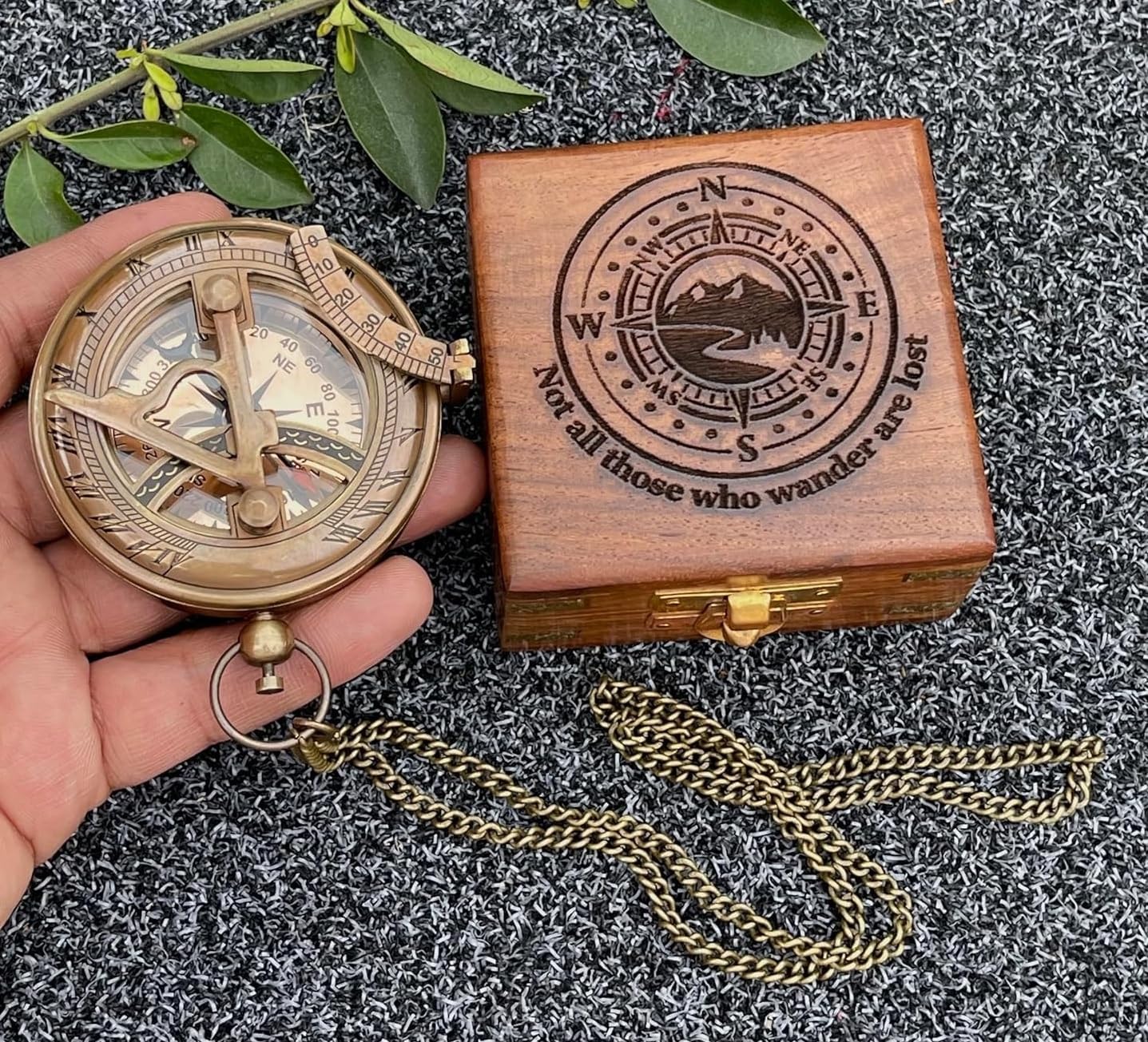 Compass, Personalized Engraved Working Sundial Compass, Retirement Gift, Fathers Day, Mothers Day, Valentine's Day, Dad Gifts, Birthday Gift