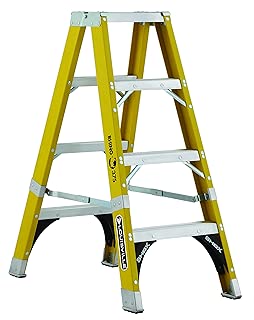 Louisville Ladder FM1104HD 375-Pound Duty Rating Fiberglass Rhino Twin Front Ladder, 4-Foot - coolthings.us