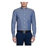 Men's Non Iron Solid Button Collar Dress Shirt