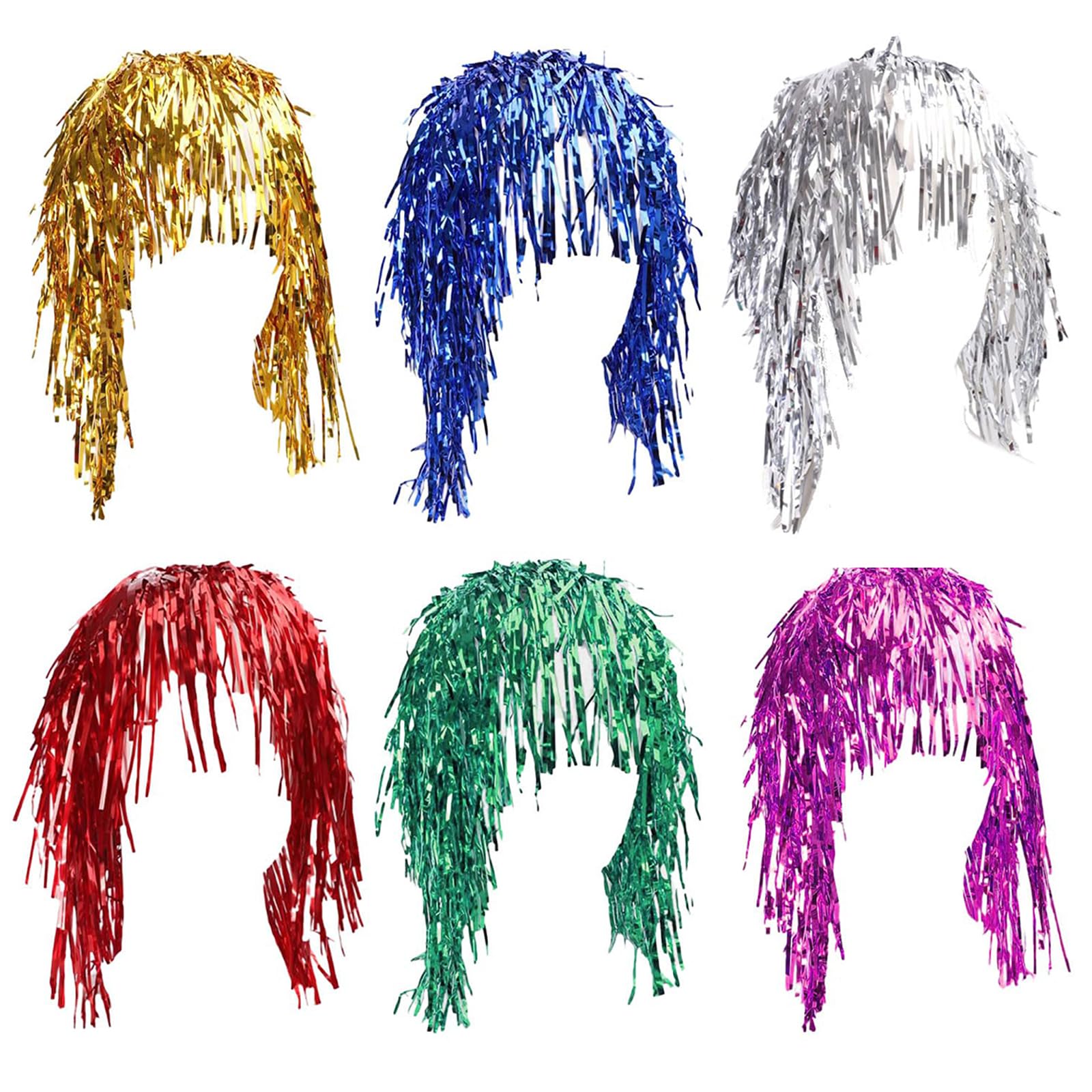 FYKZQWDS 6 Pcs Party Wigs