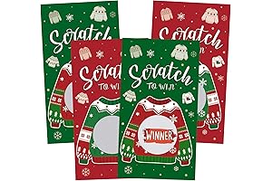 Funrous Ugly Christmas Sweater Game Scratch Cards