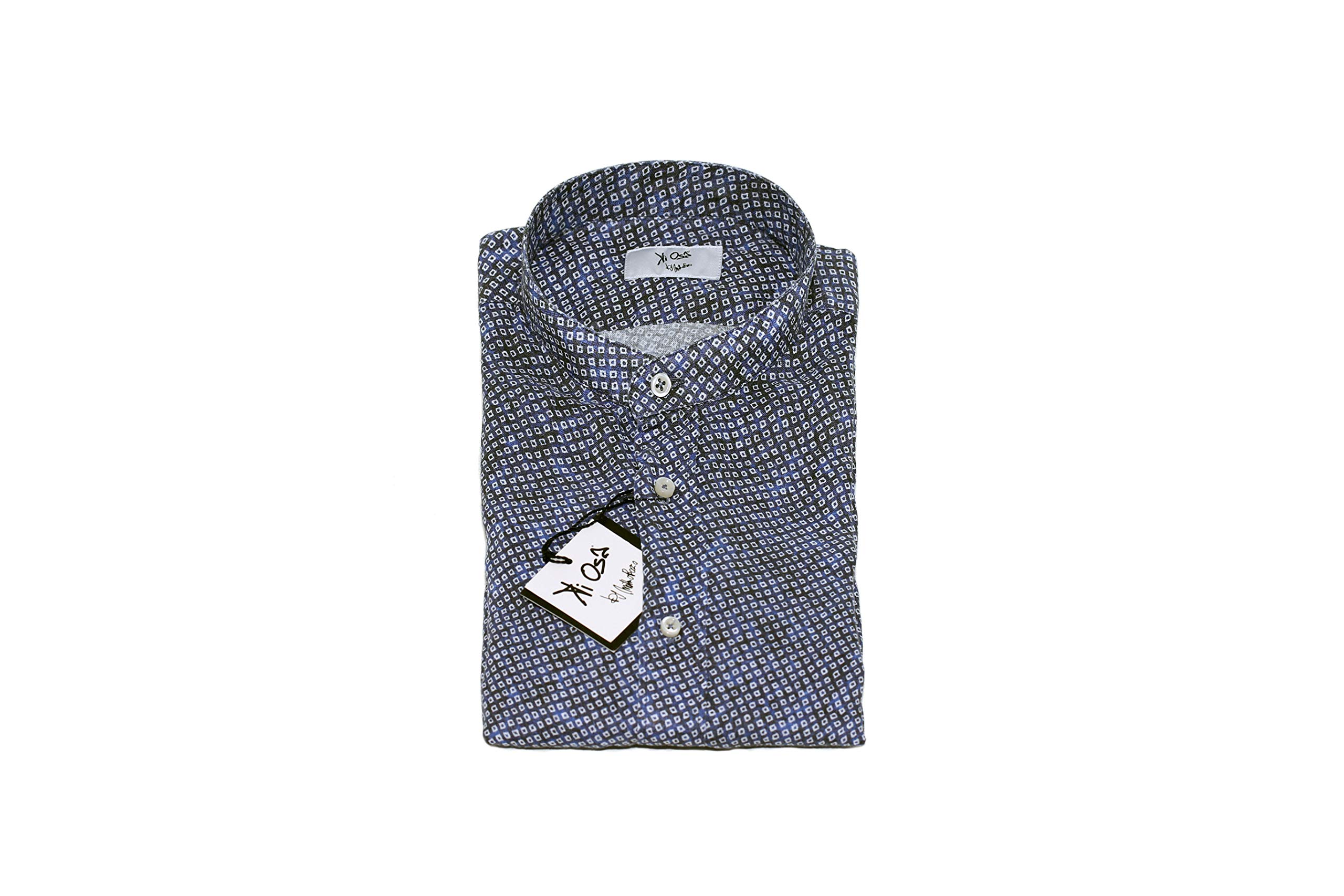 Kiosa - Camisa de Lino para Hombre, diseño 15, Talla