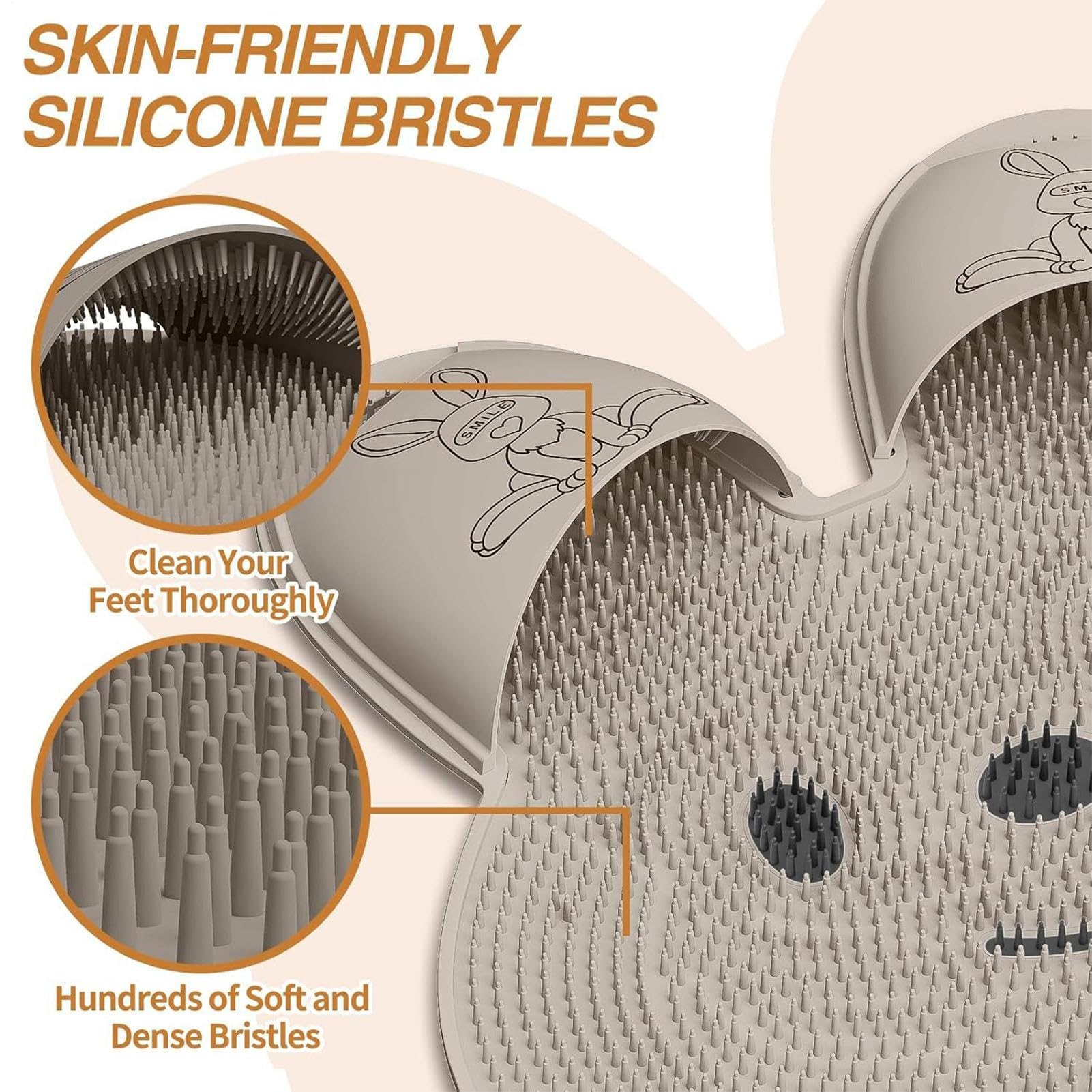 Exfoliador de Pies para Ducha Exfoliador De Silicona Para Ducha | Cepillo Antideslizante Limpieza de Pies Accesorios Baño para Unisex Adultos y Mayores Exfoliación