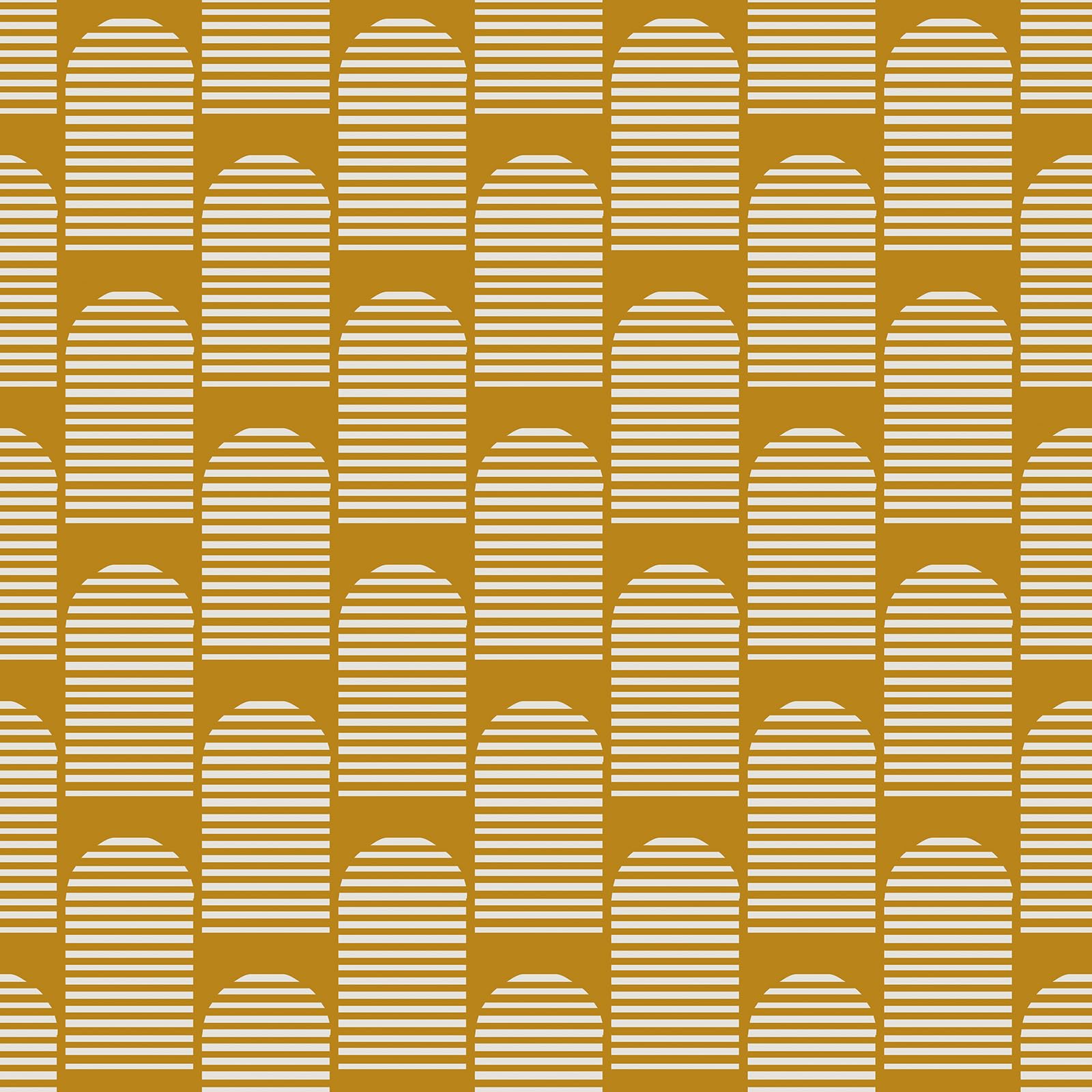 Papier peint géométrique jaune moutarde de 44,5x406,4 cm pour meuble