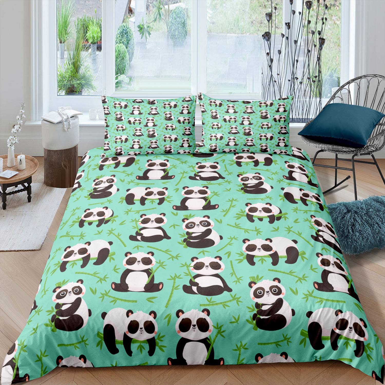 Set di biancheria da letto per bambini e ragazze, con 2 federe per letto king size (senza piumino