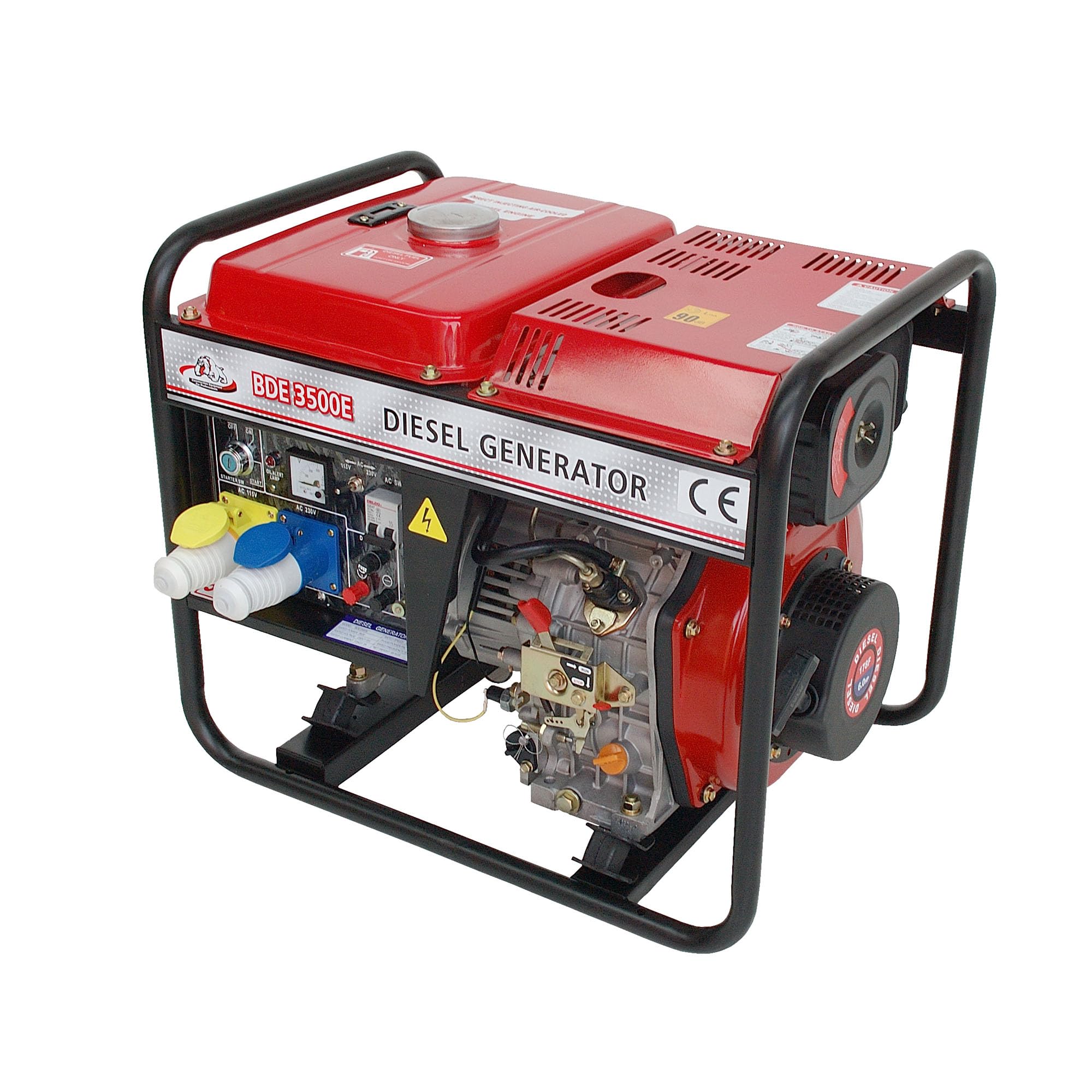 Neilsen CT1848 Diesel Generator - 3KW Rated Power | 4.0/4.9KW Max Output | 230V 50Hz | 296cc Engine | 15L Fuel Tank | Recoil Start | Optional Electric Start