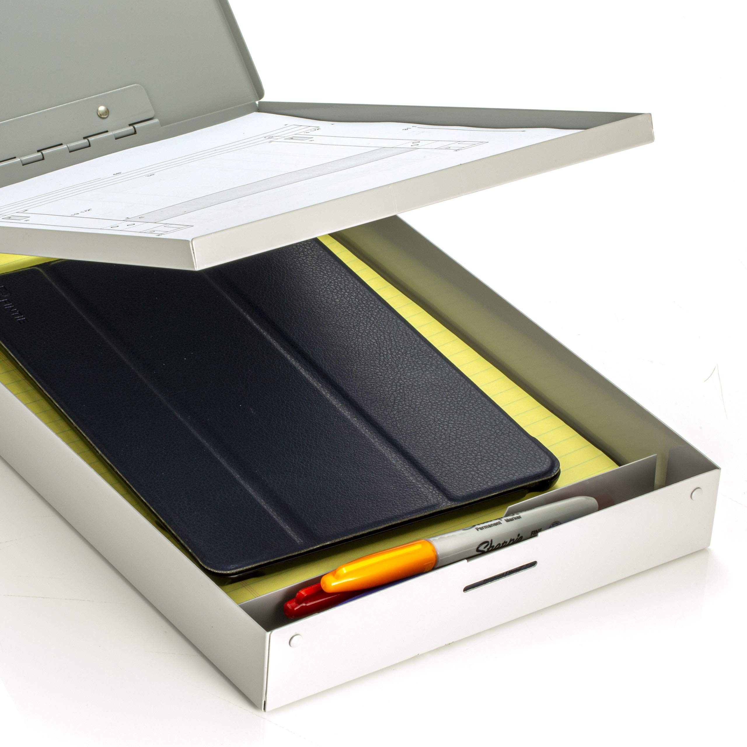 Officemate double Storage aluminum Form Holder, Fits forme 8.5 x 30,5 cm, argento (83207)