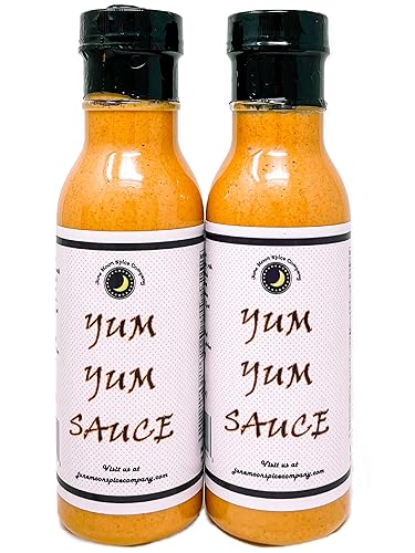 Premium  YUM YUM Sauce Double Pack  Bajo en colesterol  Fabricado en pequeños lotes con hierbas frescas de granja para un sabor y ralladura premium