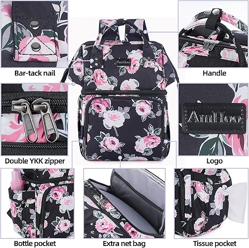Miniatura 10 de AmHoo Lonchera térmica con aislamiento, mochila impermeable a prueba de fugas, bolsa de almuerzo para hombres y mujeres, senderismo, playa, picnic,