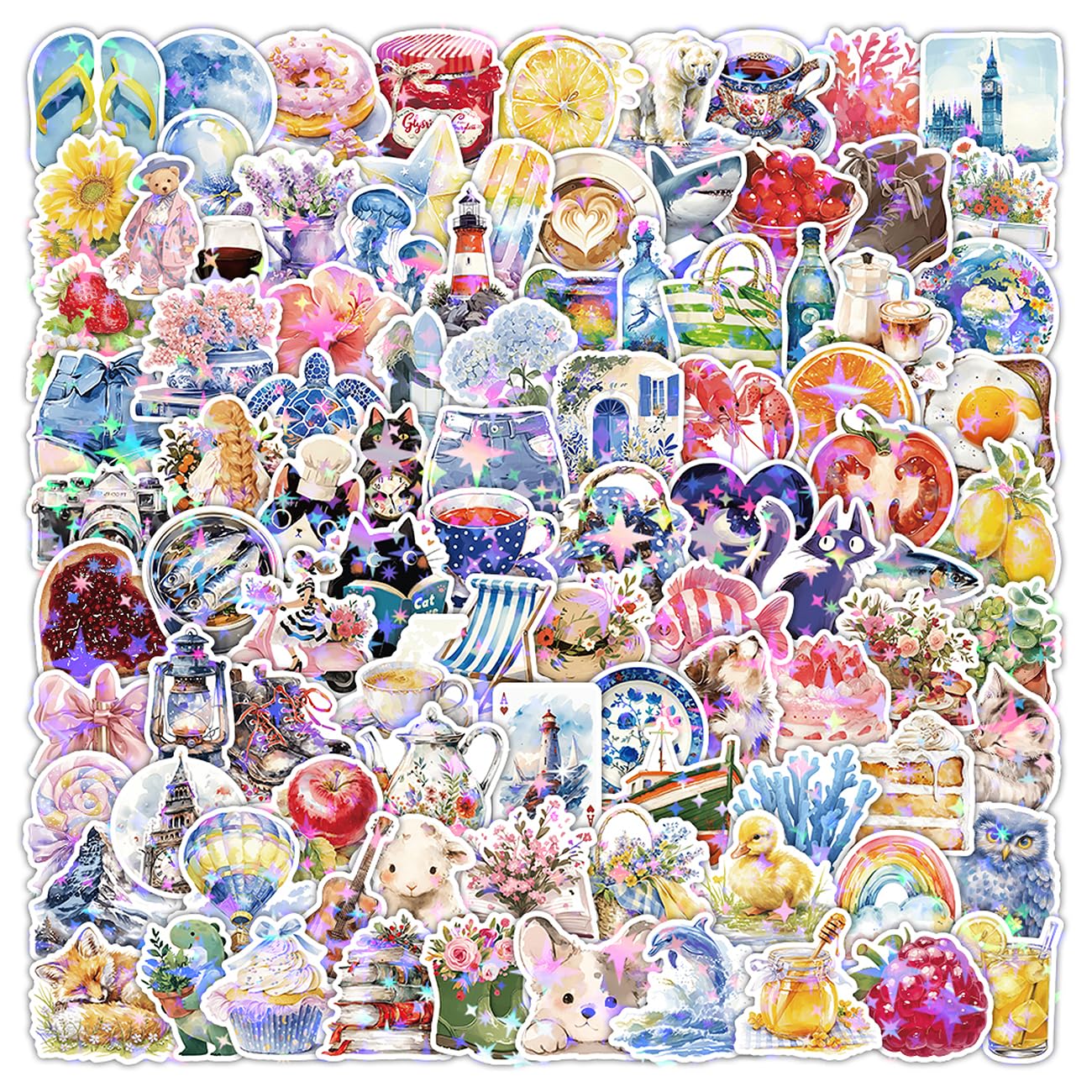 200PCS Watercolor Aesthetics Stickers - Image 2