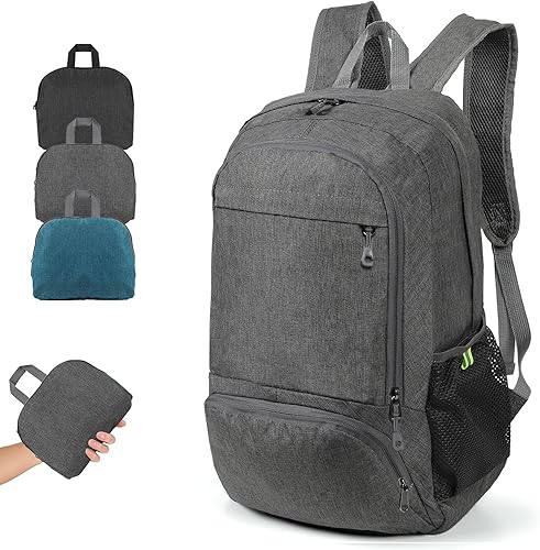 TANTOMI Mochila de senderismo pequeña, mochila de senderismo ultraligera de 25 litros, plegable, transpirable, mochila de viaje para hombres y