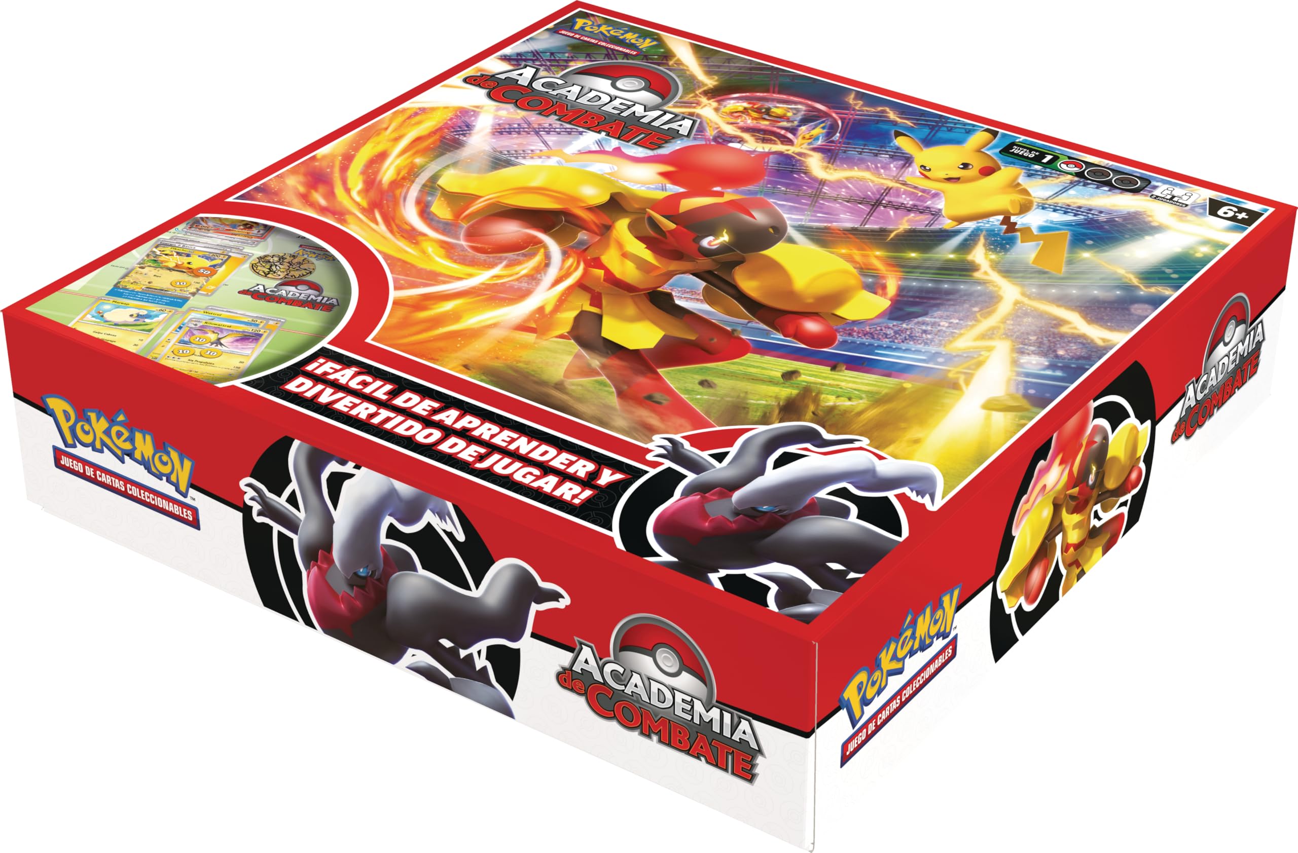 Pokémon Academia de Combate del Juego de Cartas Coleccionables Pokémon de JCC Pokémon 2024 (Pikachu, Armarouge y Darkrai)
