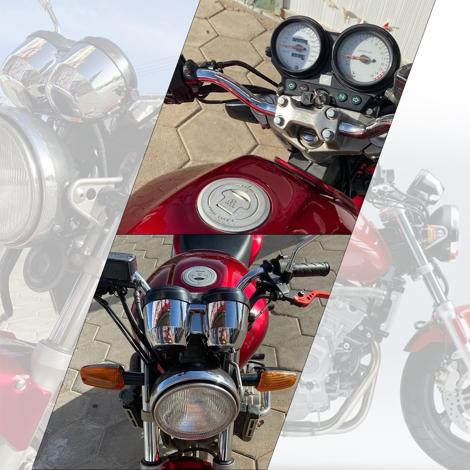 Velocímetro de Motocicleta, tacómetro con Pantalla, Contador horario Digital, Temporizador para Hornet 600 CB600 1996-2002, Bicicleta de Calle