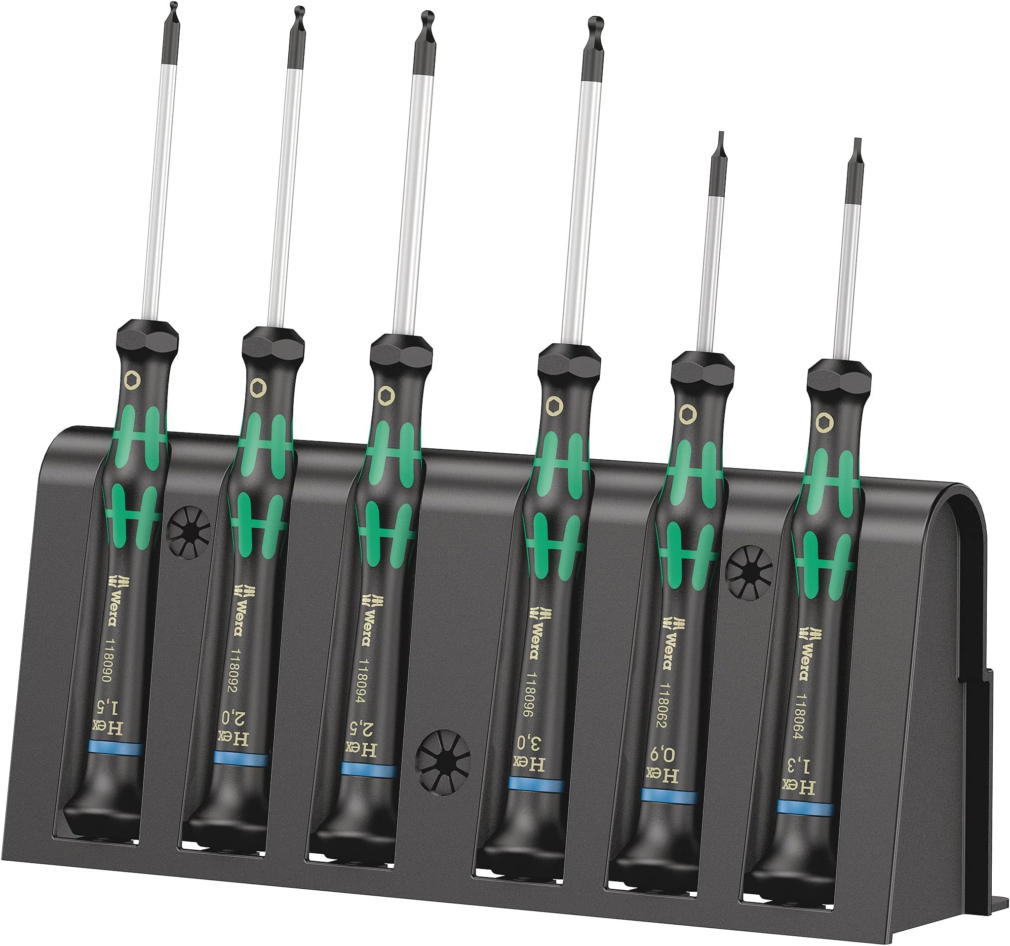 Wera Kraftform Micro Electronics Screwdriver Set and Rack, 6-Piece