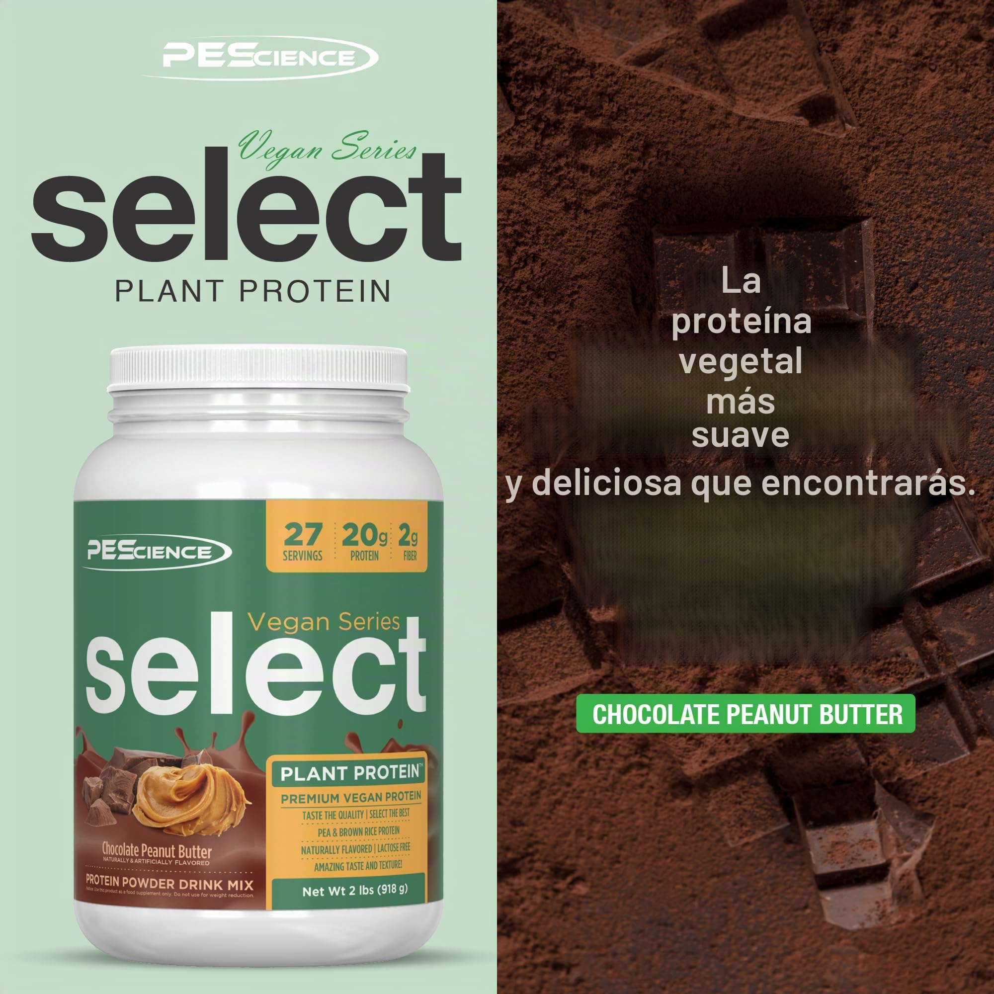 PE Science Select Protein Vegan, Chocolate PB, 27 Serve