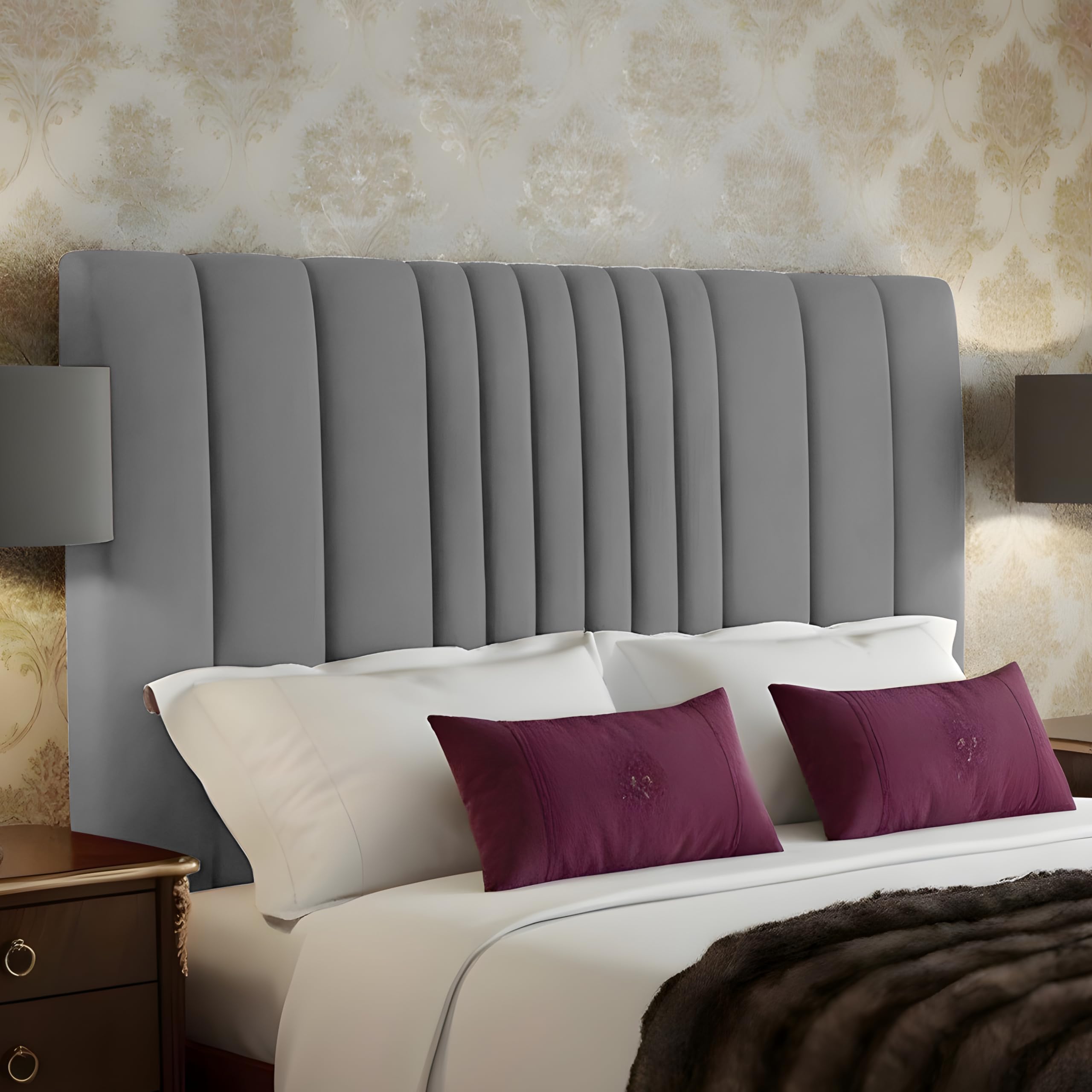HB-1 Headboards for Beds – Manhattan 24'' Divan Bed Headboard – Headboards for Divan Beds, Bedroom & Hotel Furniture, Elegant Soft Plush Fabric Head Board