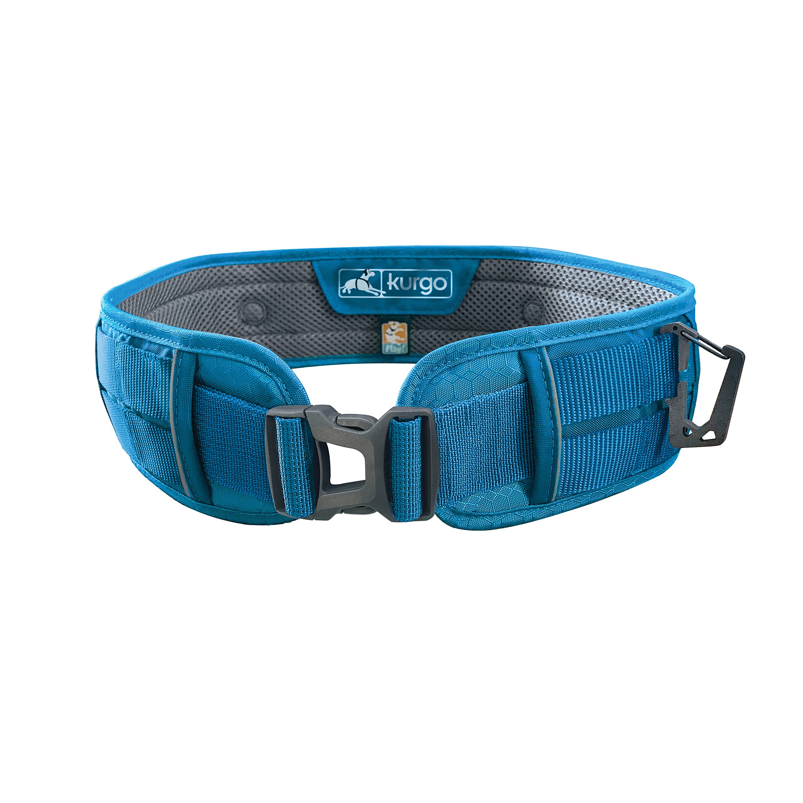 Kurgo RSG Active Utility Belt, cinturón Manos Libres para pasear Perros, Ajustable, Compatible con MOLLE, Azul costero