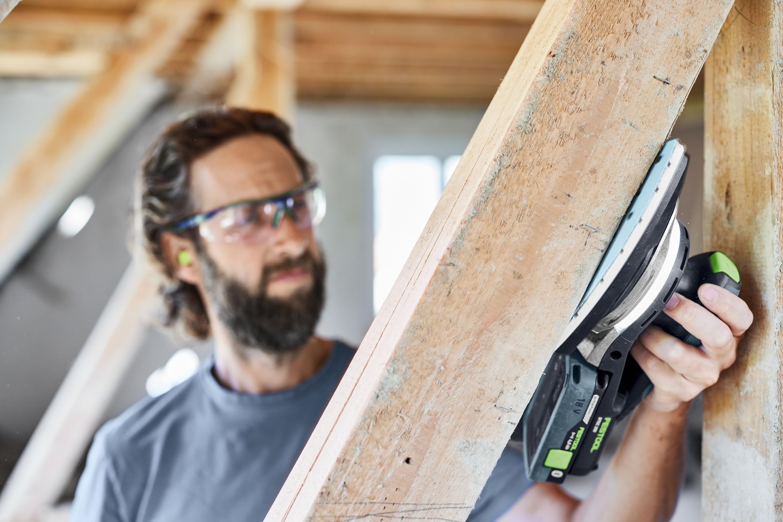 Festool Akku-Deltaschleifer DTSC 200 - Schleifmaschine mit LED-Licht | Bürstenloser EC 2.0-Motor mit Vibrationsschutz, StickFix Schnellverschluss, Hartmetall-Tellerbremse und App-Steuerung