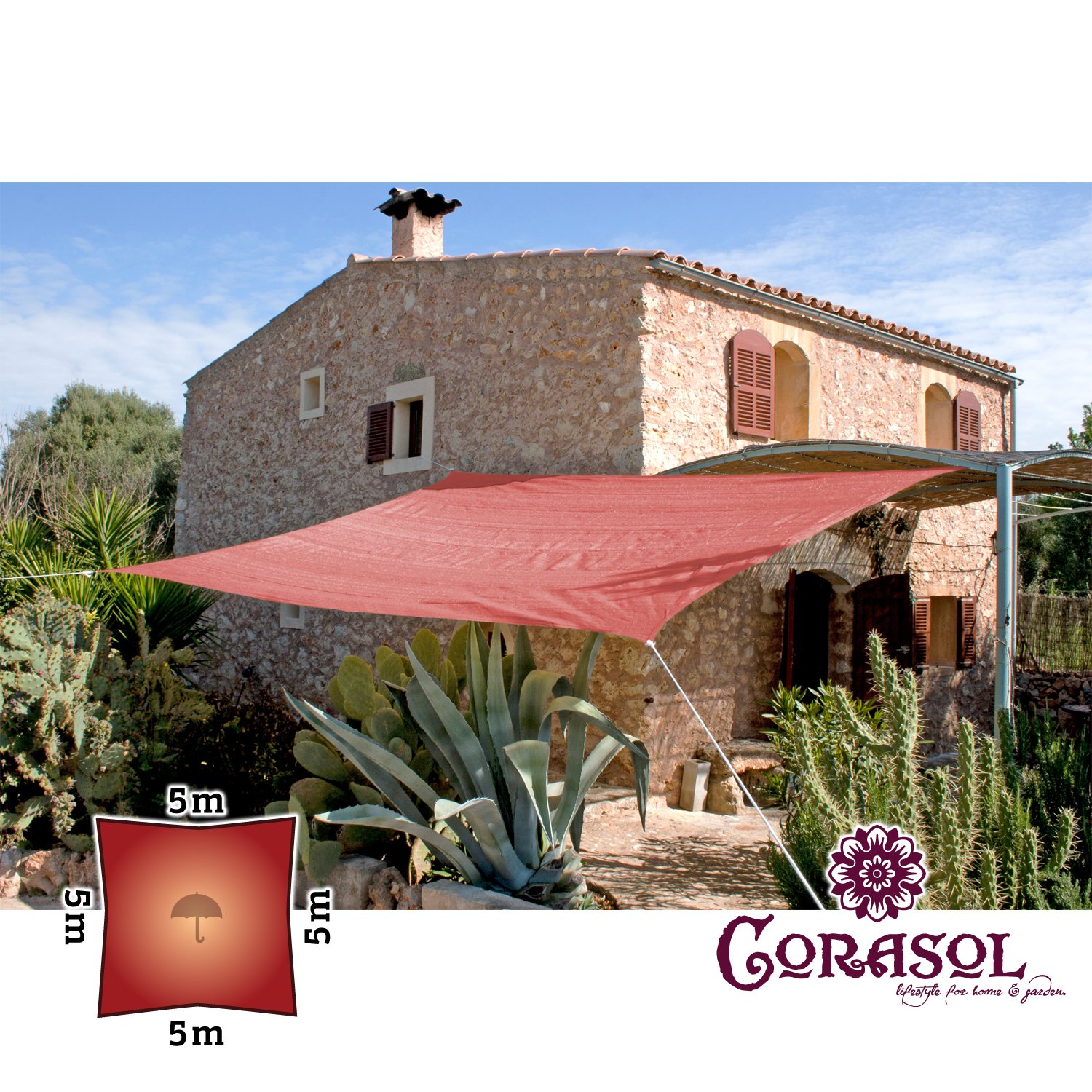 corasol premium sonnensegel COR11SQ5-RR 5 x 5 m, quadratisch, wasserabweisend, rostrot Head circumference:61 - 62 cm FINGER HANDSCHUHE SIROKO DAMEN RENNRAD |