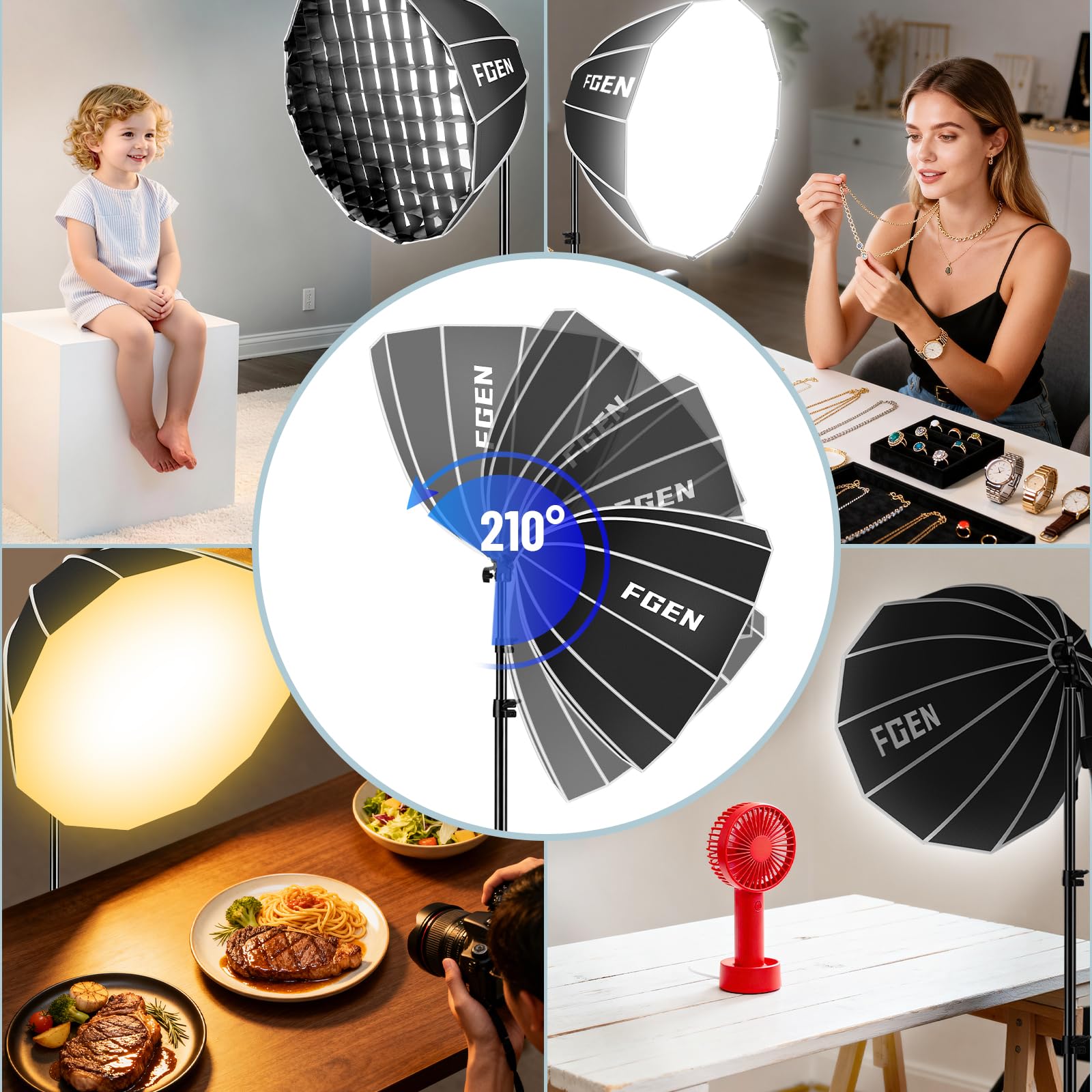 Softbox LED 120 W Pilot Paraboliczny Regulowany Studio