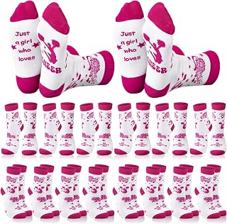 Glitopper 18 Pairs Cheer Gifts Cheerleading Socks Bulk Crew Socks