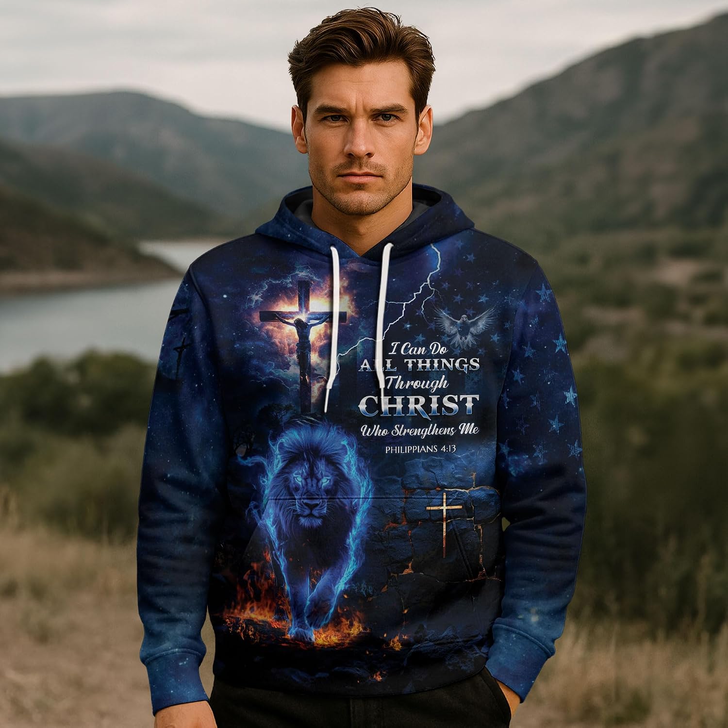 I Can Do All Things Through Christ Hoodie, Christian Hoodies For Men, Jesus Hoodie, Religious Hoodies For Men