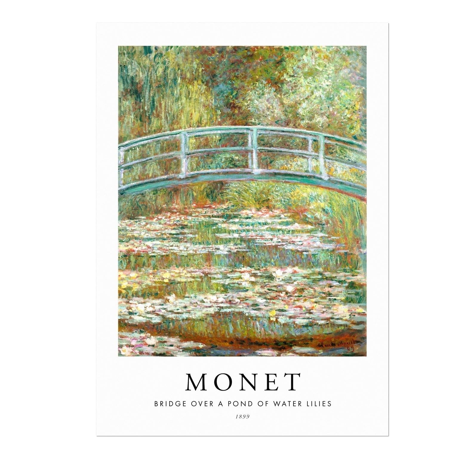 Water Lilies Painting Claude Monet Bridge Water Lilies And Japanese