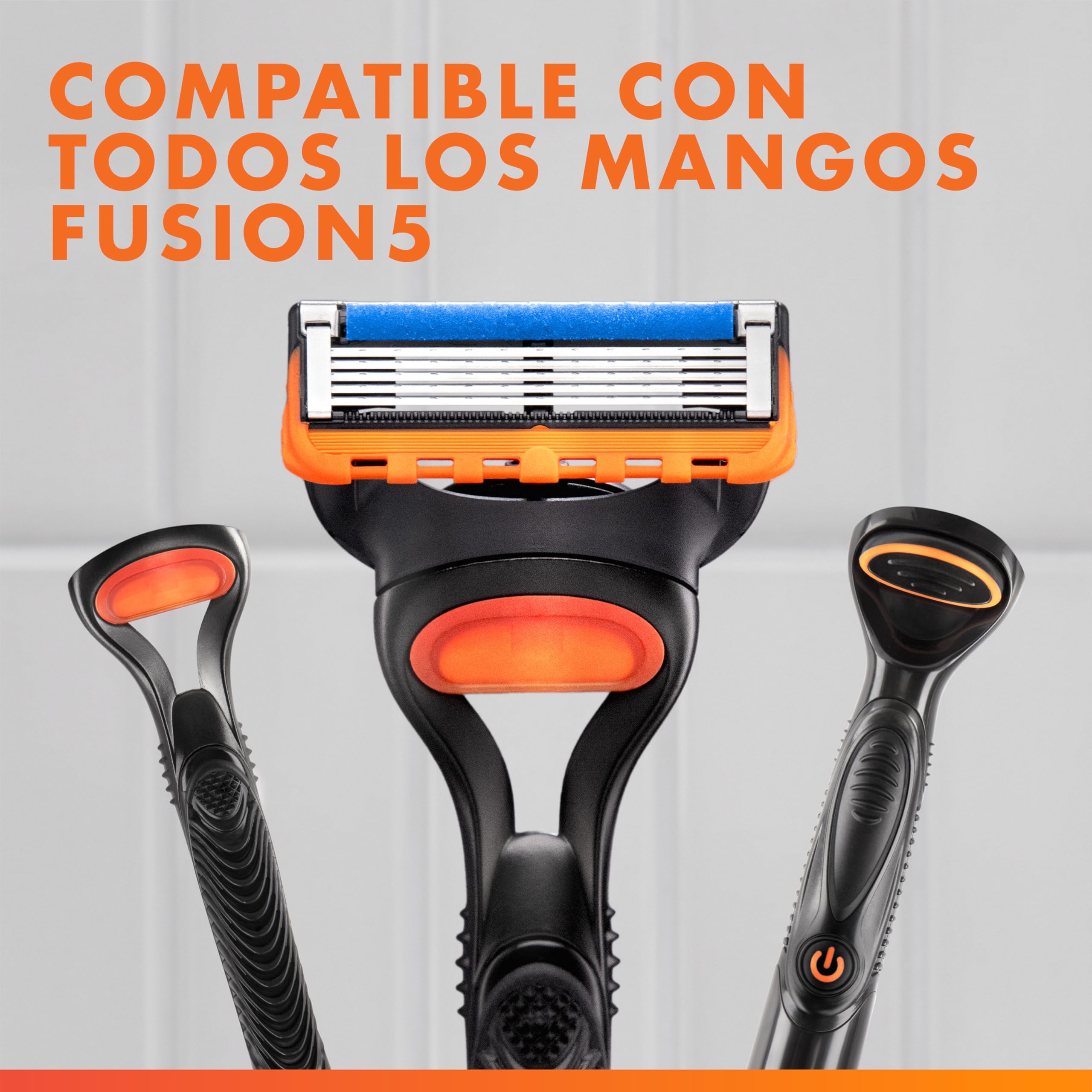 Gillette Fusion5 Cuchillas de Afeitar Hombre, Pack de 28 - Recambios para Maquinillas de Afeitar con 5 Hojas, Banda de Gel Lubricante Y Recortadora de Precisión