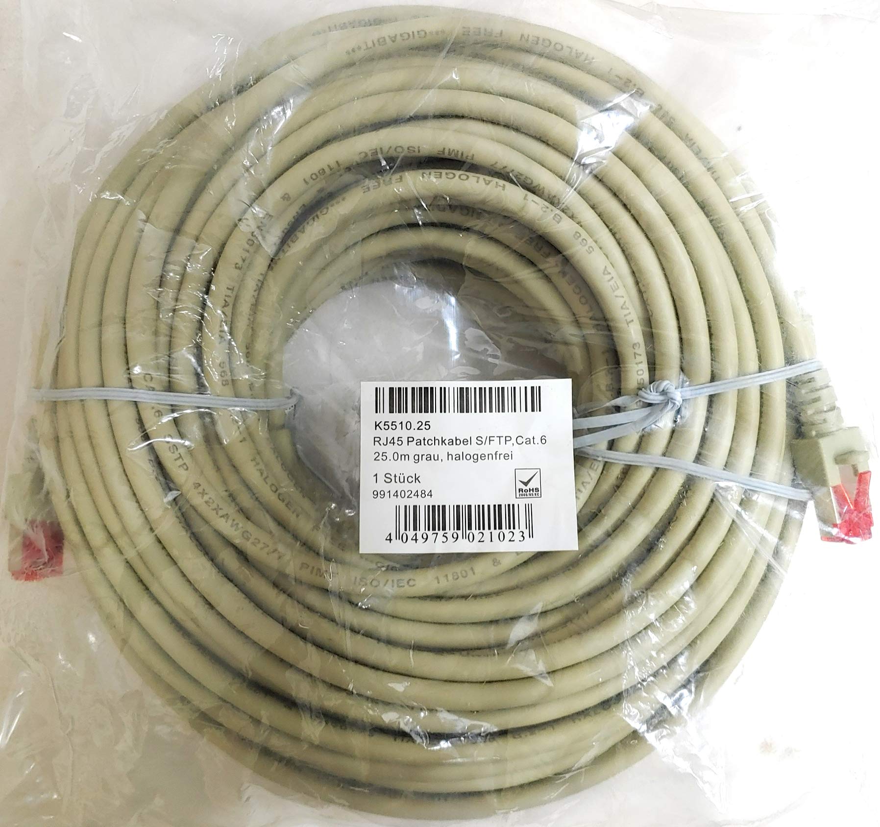 EFB-Elektronik 25M CAT6 S/FTP CABLE DE RED GRIS