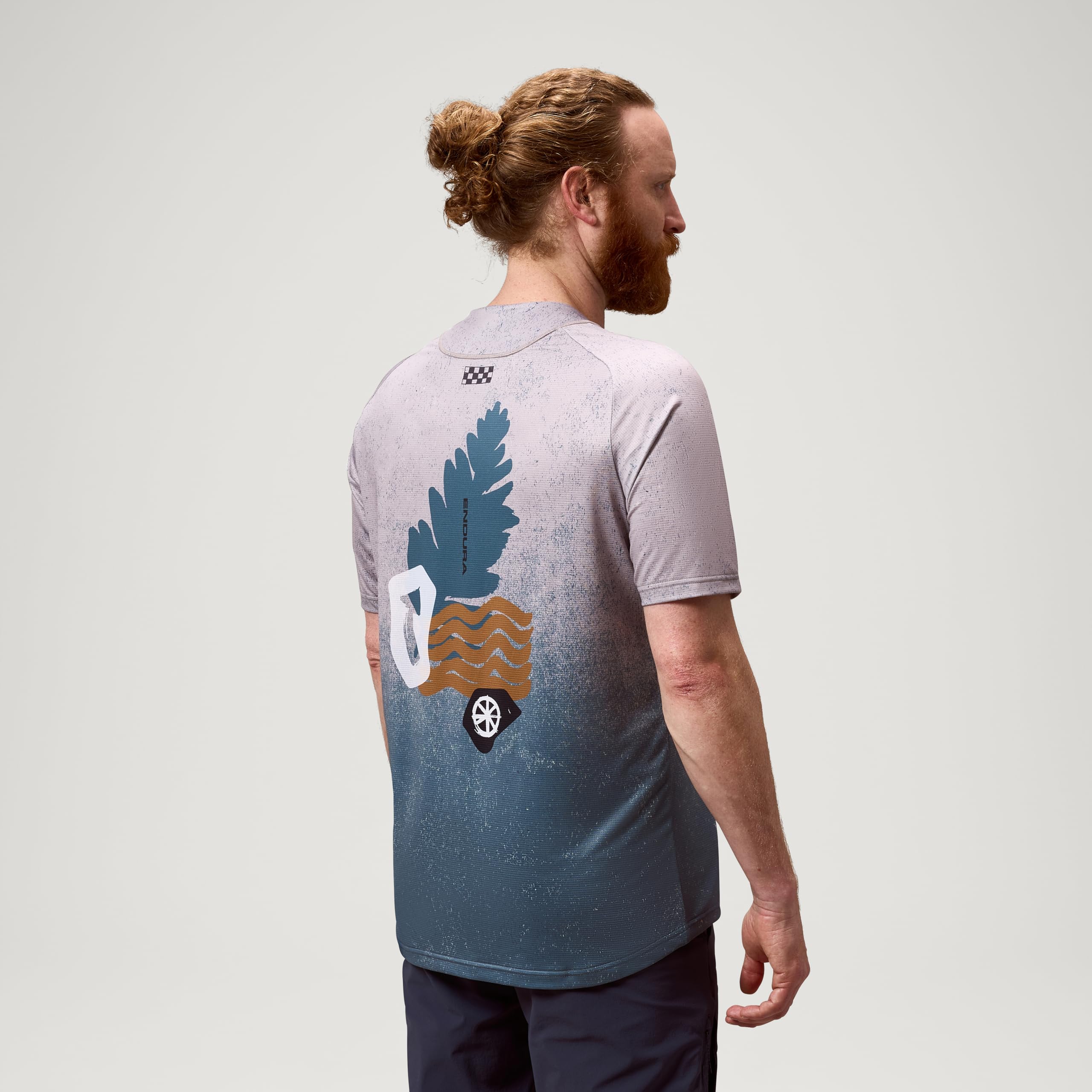 Endura SingleTrack - Camiseta de manga corta con estampado de ciclismo para hombre