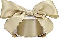 Vista 28 de Cinta de satén azul polvoriento, seda azul francés de 2 pulgadas para árbol de Navidad y ramo de boda, 25 yardas