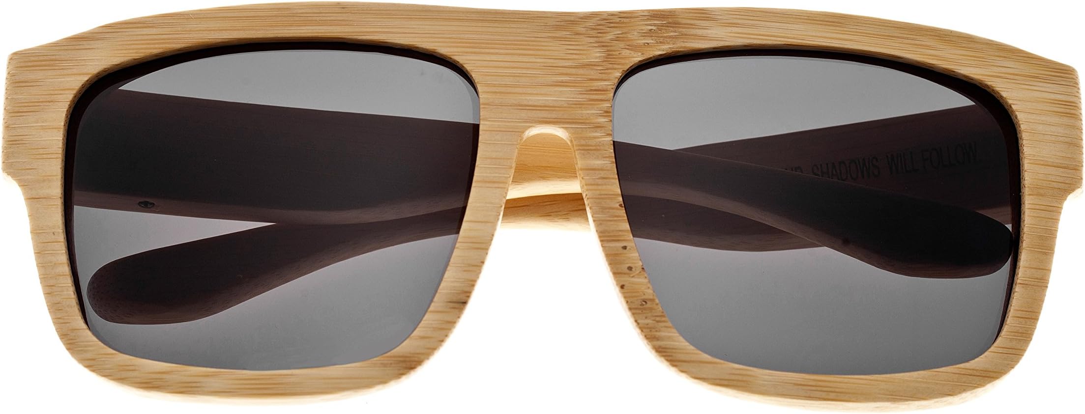Earth Wood Hermosa Khaki/Tan Frame/Black Lens Wayfarer 58 mm Polarized Sunglasses