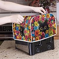 Vista 18 de Marbling Butterfly Print 2 Slice Toaster Dust Cover, Kitchen Small Appliance, Anti Dust and Fingerprint Bread Machine Cover