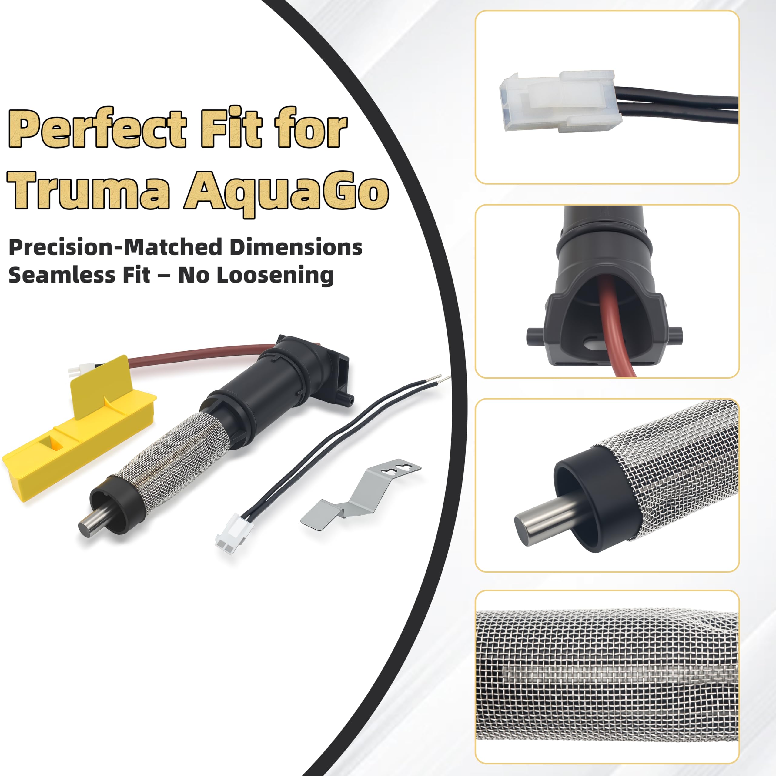 Kit anticongelante eléctrico compatible con Truma AquaGo, kit anticongelante eléctrico de repuesto para calentador de agua Truma AquaGo, protección sin heladas de hasta -20 °C/--15.6 °C |