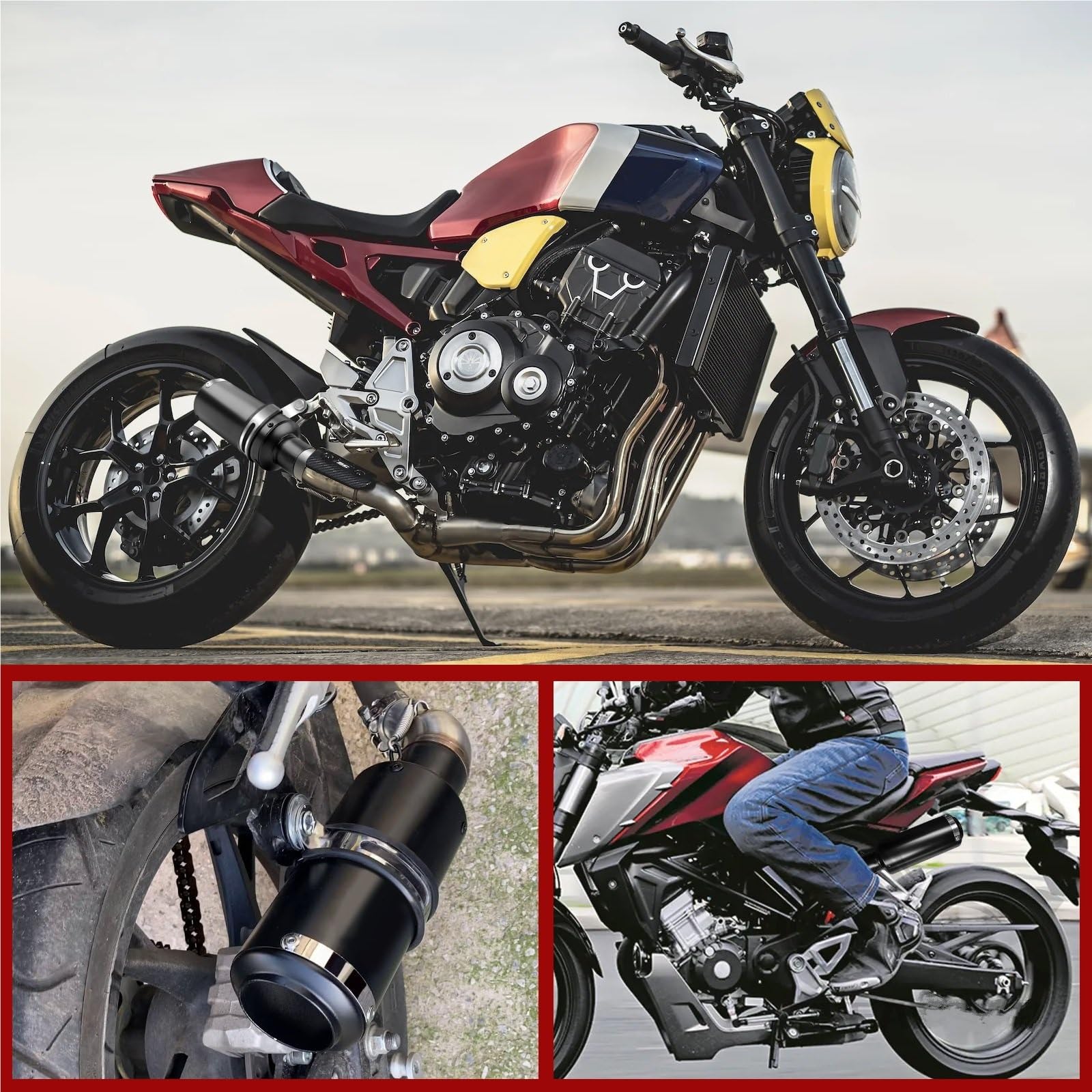 Motocyklowe tłumiki końcowe 2 ''51mm uniwersalne Slip On zmodyfikowane tłumiki wydechowe z tłumikami do motocykla Grom ATV motor terenowy ulica rura hulajnogi