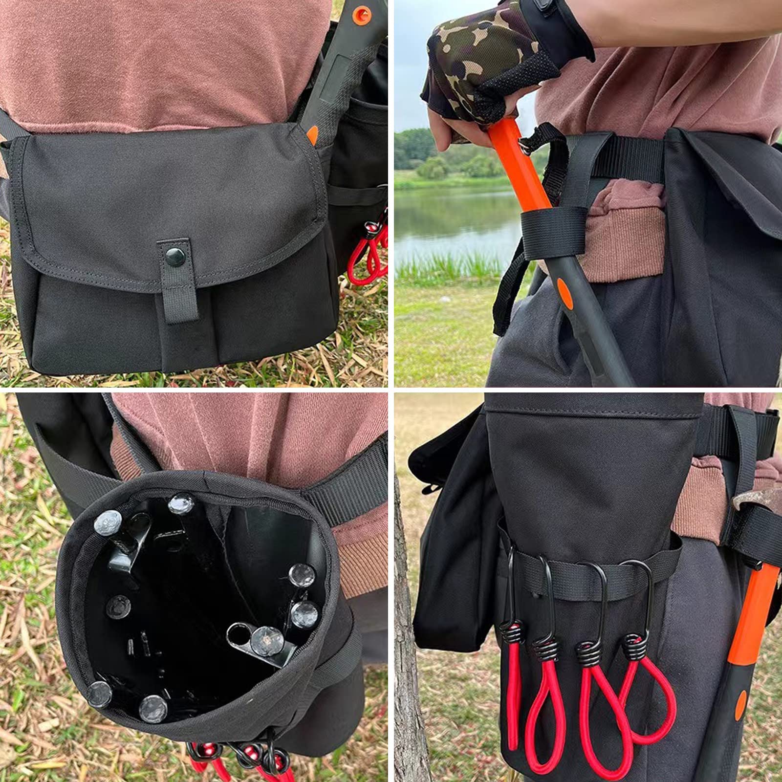 Marsupio portatile multifunzione da campeggio all'aperto borsa da cintura impermeabile da pesca Marsupio per attrezzi impermeabile