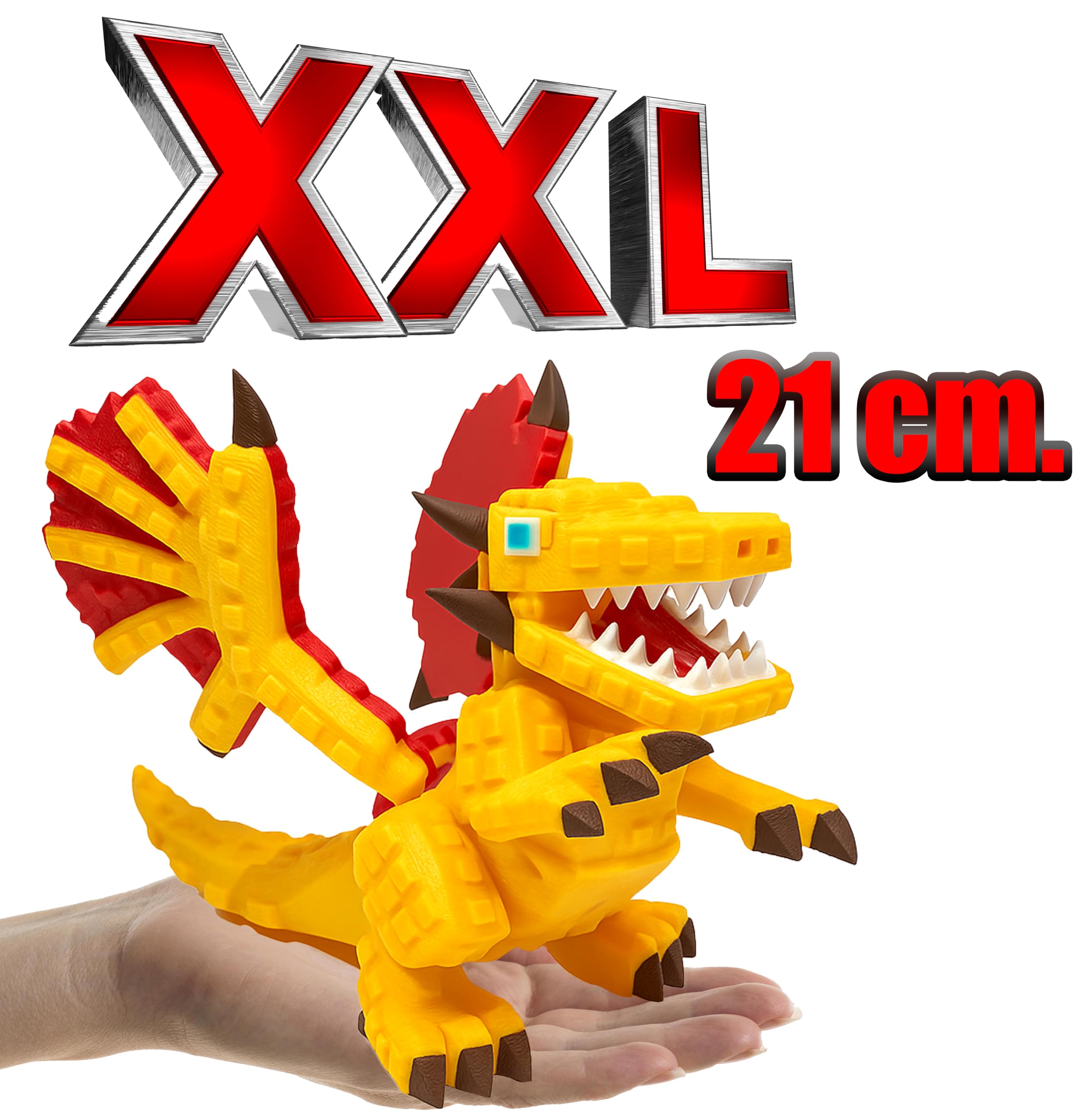 Dragon Cannelloni – Figura articulada Brainrot Italian Memes XXL de 21 cm – Colección Oficial Brainrot - Dragón Amarillo Brain Rot – Dragón Caneloni Figura Coleccionable Viral - 67 Tralalero Tung Tun