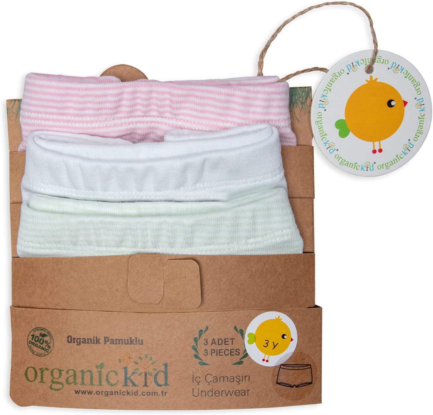 ORGANICKID Girls 100% Organic 100% Cotton Underwear GOTS Certified Kids Toddler Panties Briefs Pack of 3 - Image 7