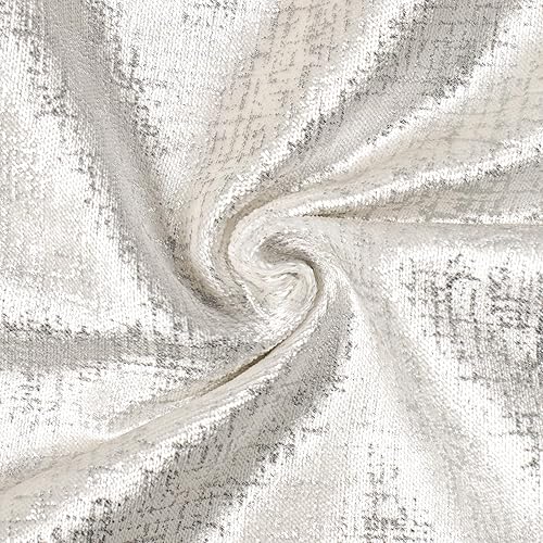 Miniatura 8 de Phantoscope Paquete de 2 fundas de almohada decorativas de terciopelo brillante sólido, funda de cojín cuadrada con purpurina plateada suave para