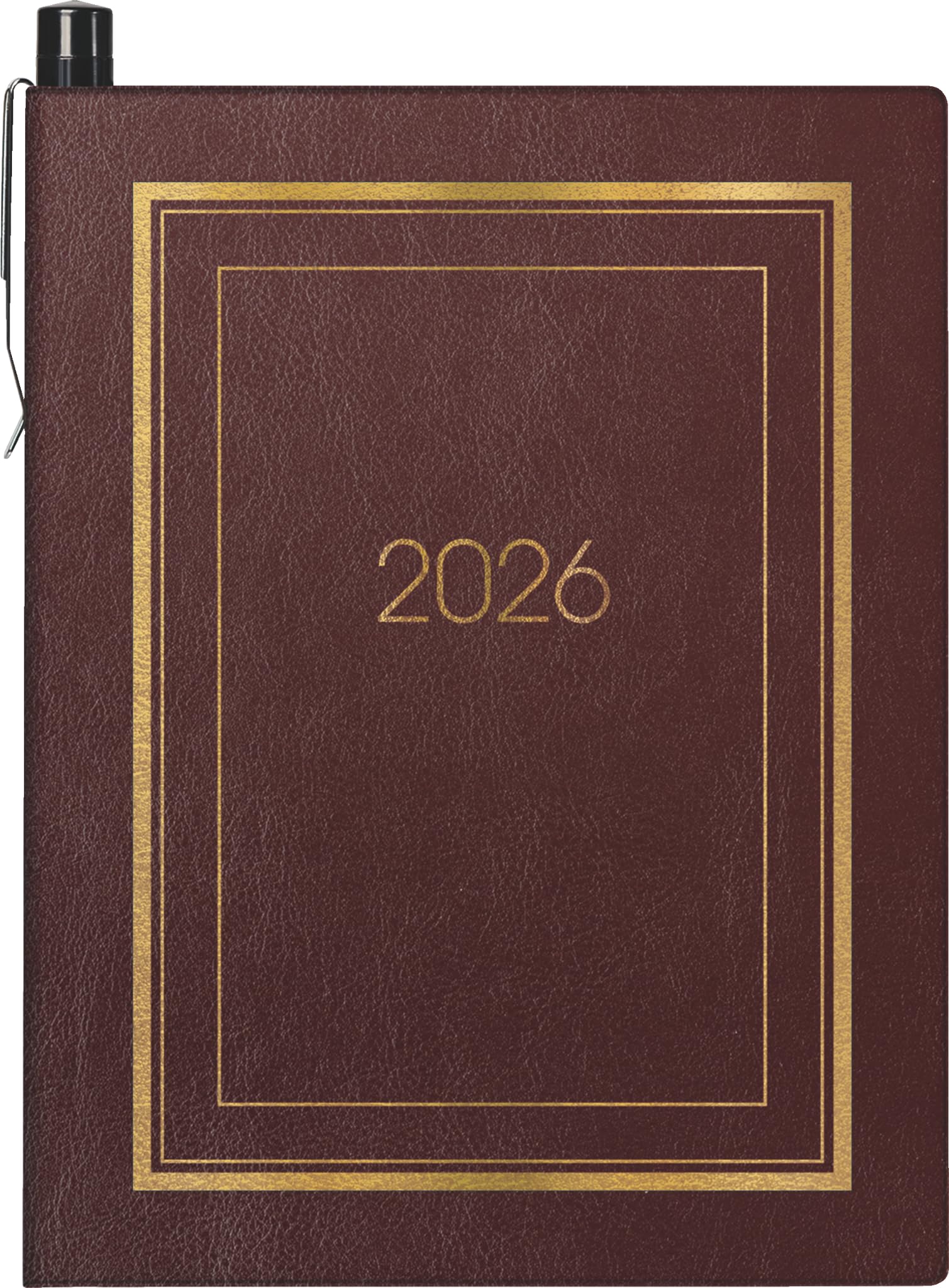 BRUNNEN Pocket Diary Model 713 2026 | A7, Faux Leather, Bordeaux