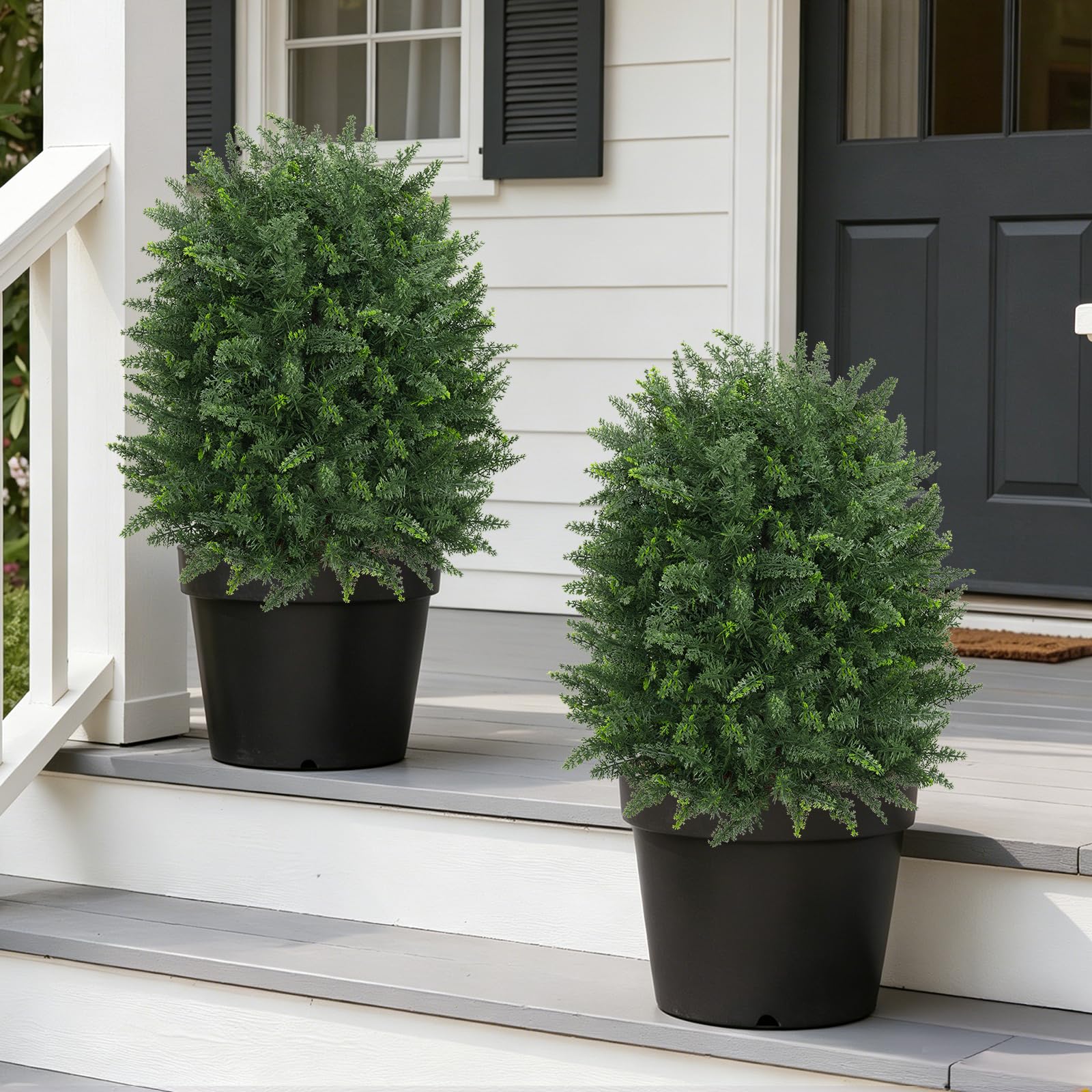 Grooy artificial cedar topiary with spikes