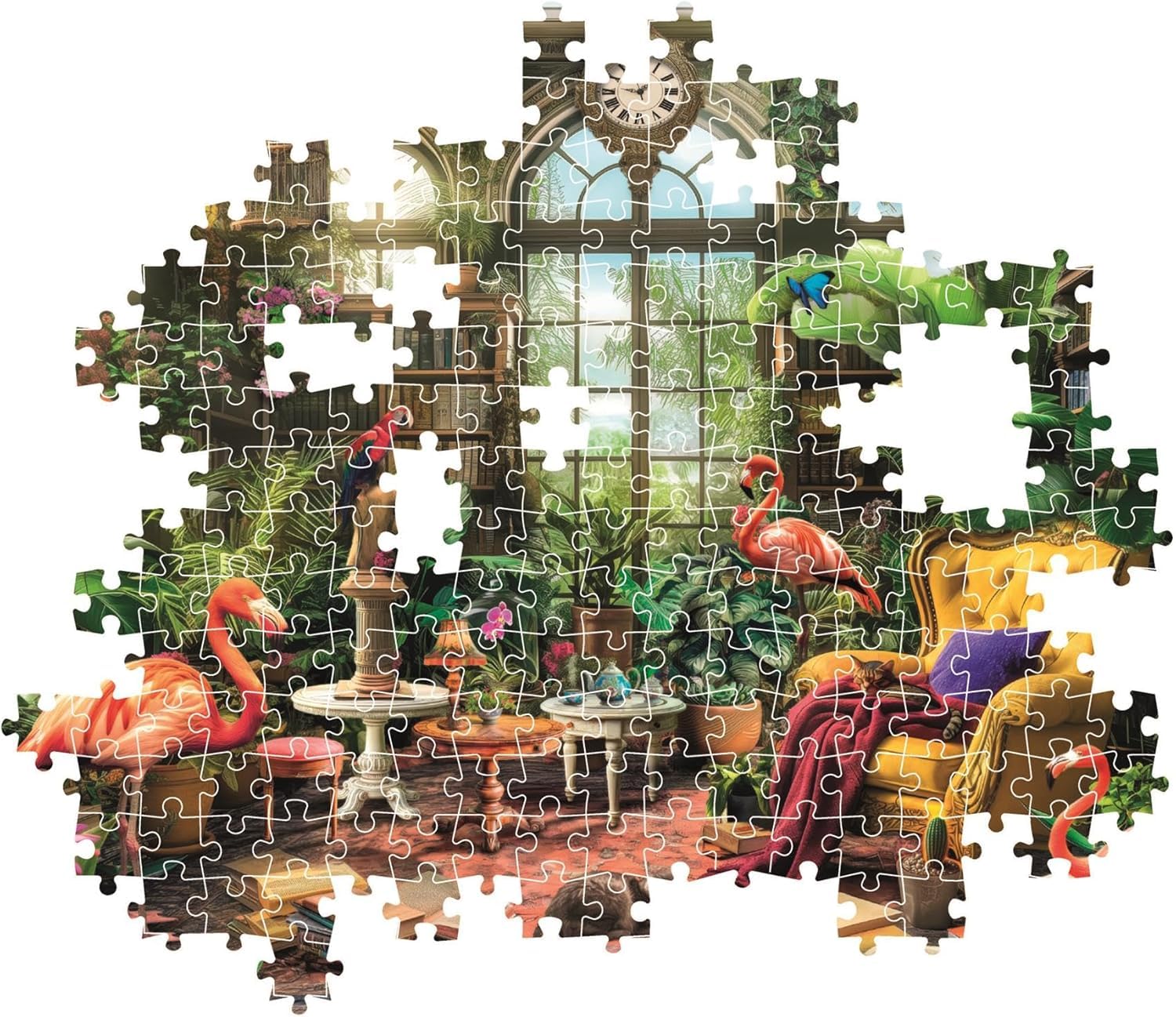 Clementoni Jigsaw Puzzle Collection - Robin And Holly Blushes 1000 stukjes - puzzel voor volwassenen 14-99 jaar, cadeau voor mannen/vrouwen, gemaakt in Italië, 81501