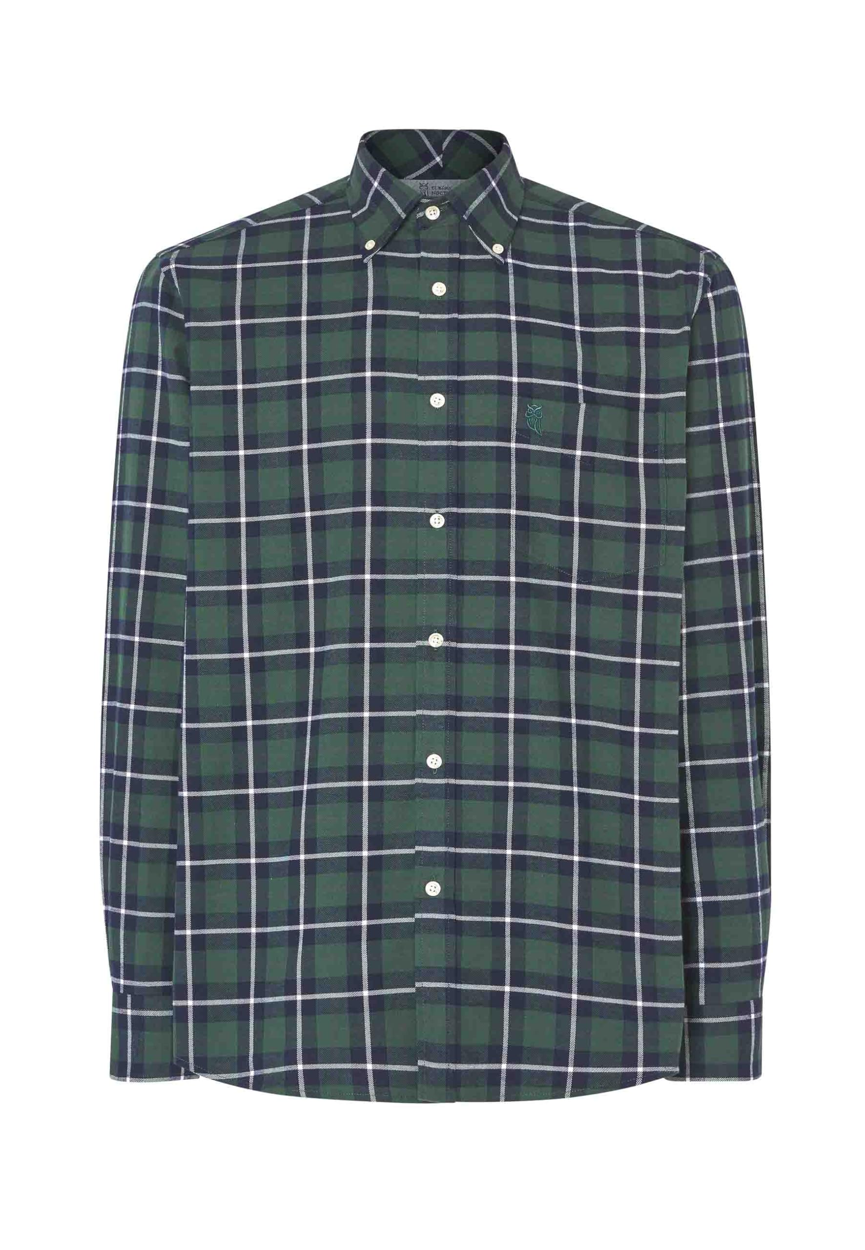 El Búho Nocturno Camisa Hombre Manga Larga Easy Iron Sin Arrugas con Bolsillo Talla Amplia o Camisa Franela Hombre Cuadros Puro Algodón